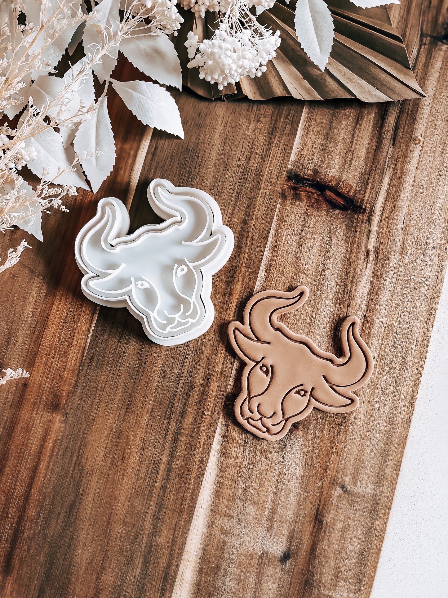 Bull Head (Cowboy) - Cookie Stamp and Cutter - Premium Cutter and Stamp from O'Khach Baking Supplies - Just $20.00! Shop now at O'Khach Baking Supplies