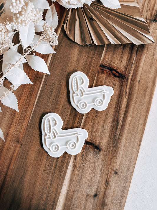 Bunny Stroller "UP' Cookie Stamp and Cutter - Premium Stamp & Cutter from O'Khach Baking Supplies - Just $26.00! Shop now at O'Khach Baking Supplies