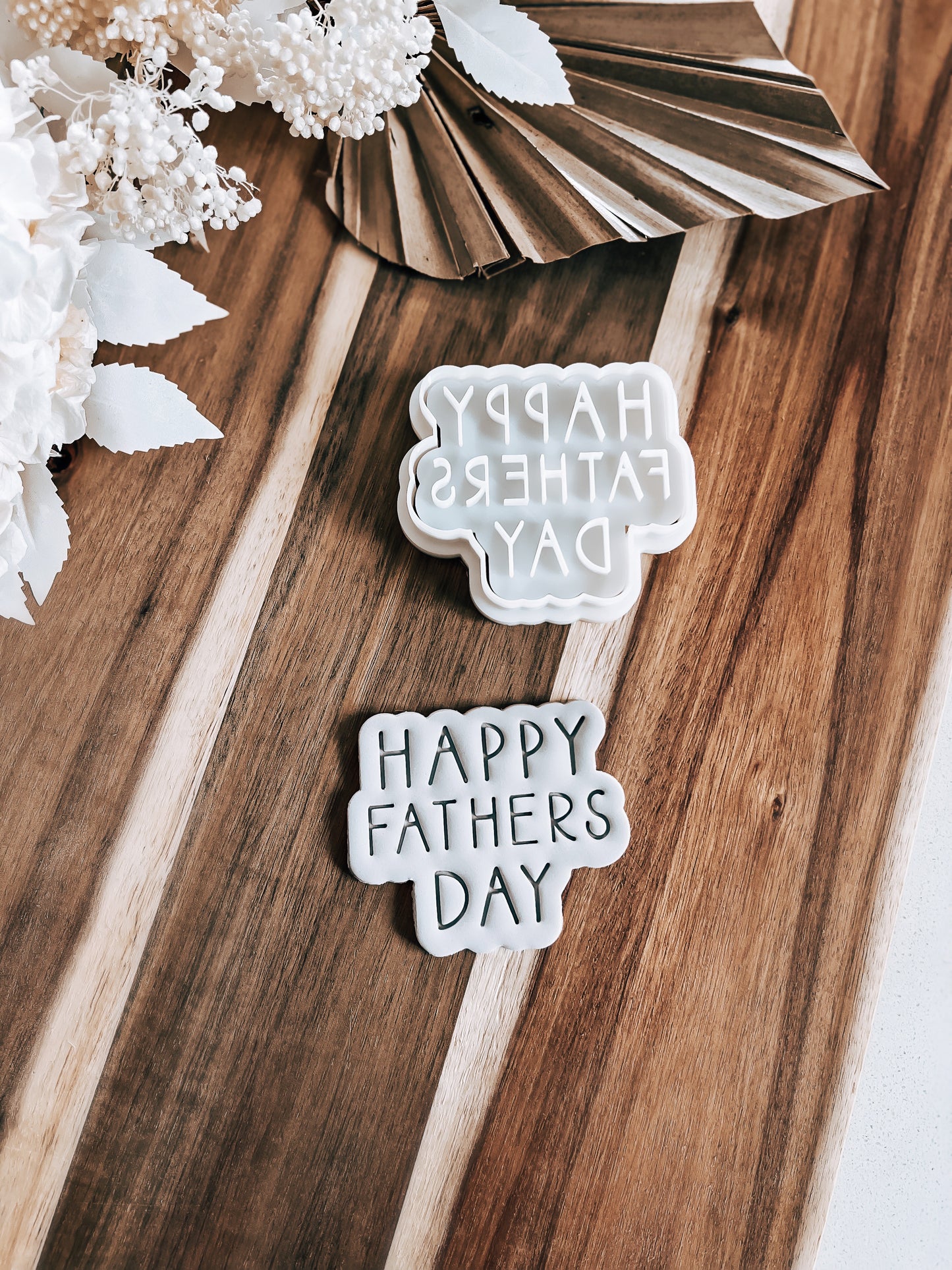 Happy Father's Day (FUN) Cookie Stamp & Cutter - Premium Stamp & Cutter from O'Khach Baking Supplies - Just $19.00! Shop now at O'Khach Baking Supplies