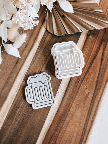 Beer Cup Cookie Stamp and Cutter - Premium Stamp & Cutter from O'Khach Baking Supplies - Just $18.00! Shop now at O'Khach Baking Supplies