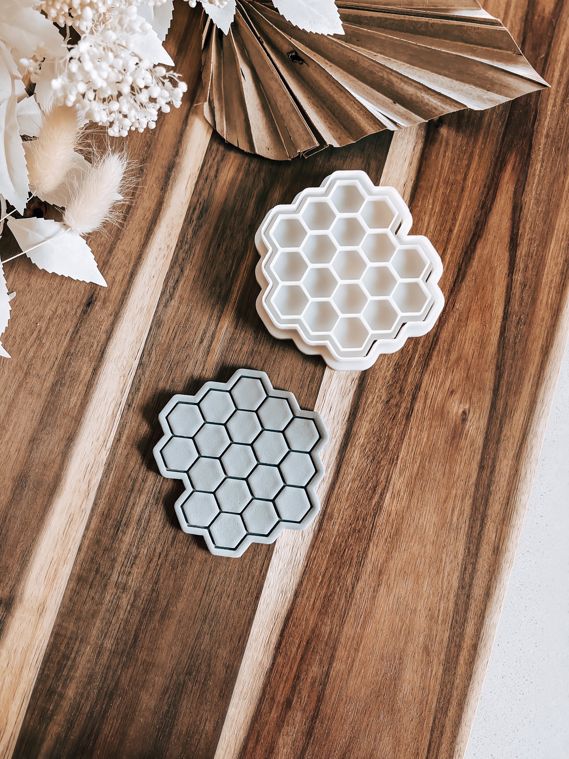 Honeycomb Cookie Stamp and Cutter - Premium Cutter and Stamp from O'Khach Baking Supplies - Just $20.00! Shop now at O'Khach Baking Supplies