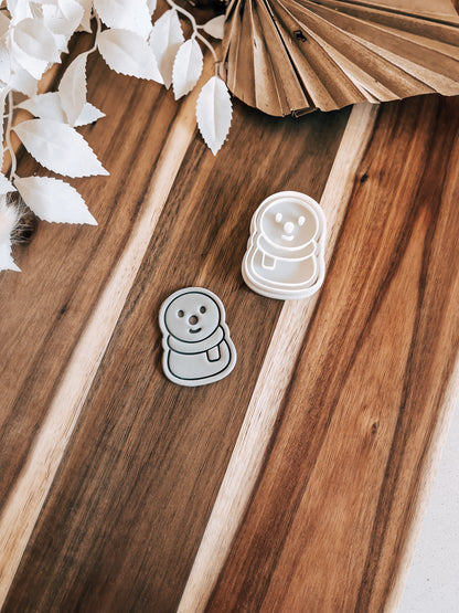 Mini Snowman - Cookie Stamp & Cutter - Fondant & Sugar Cookies