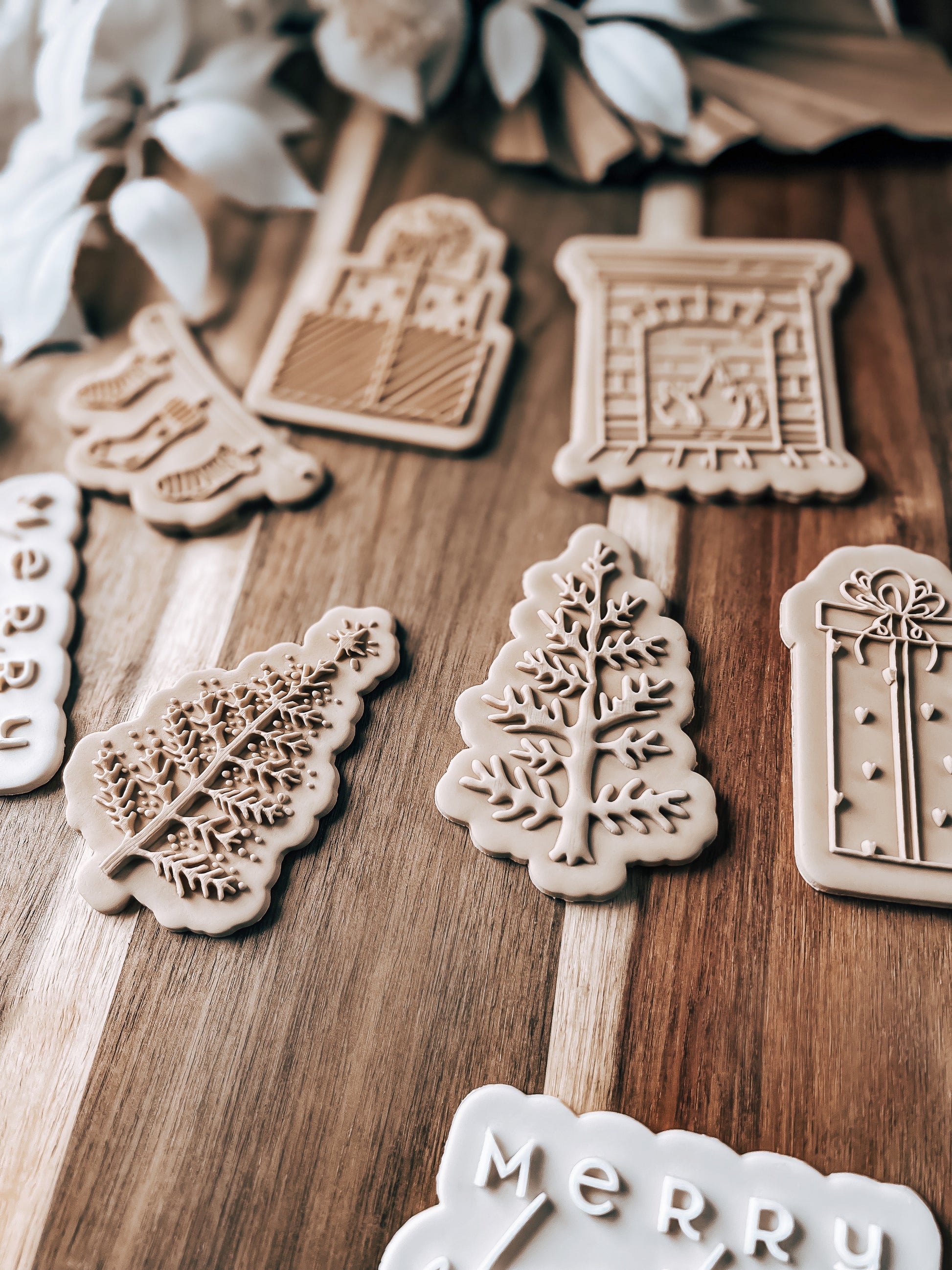 Christmas Fireplace 'UP' - Cookie Stamp & Cutter - Fondant & Sugar Cookies