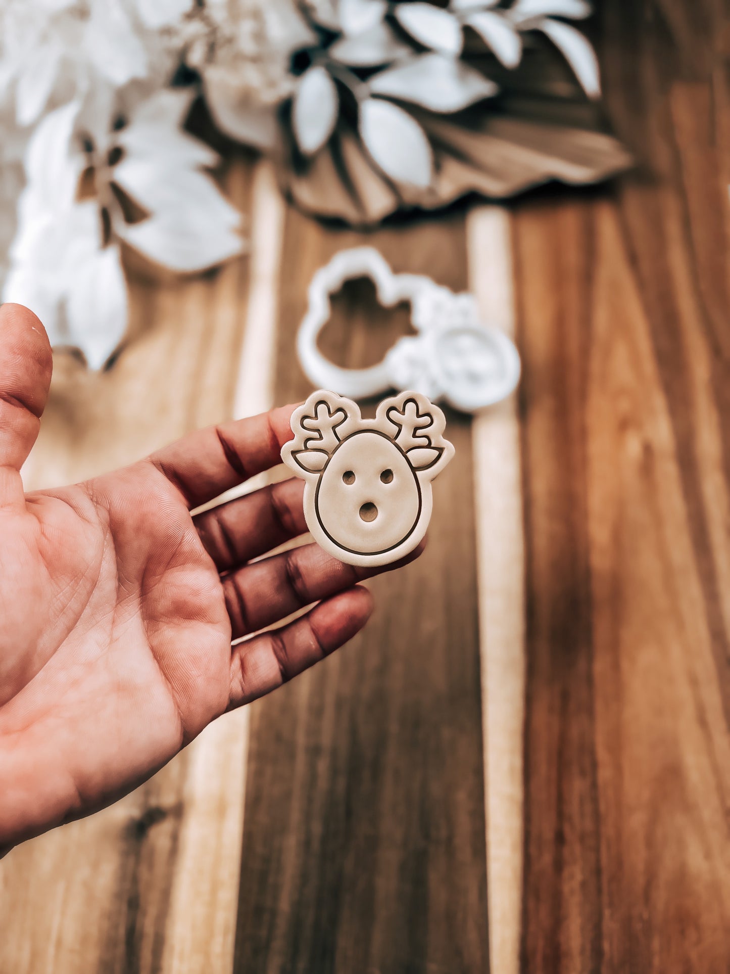 Mini Reindeer - Cookie Stamp & Cutter - Fondant & Sugar Cookies