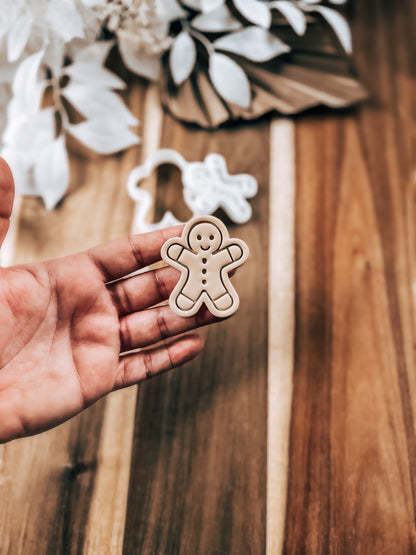 Mini Gingerbread Man - Cookie Stamp & Cutter - Fondant & Sugar Cookies