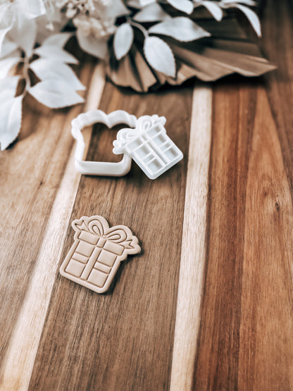 Mini Present - Cookie Stamp & Cutter - Fondant & Sugar Cookies