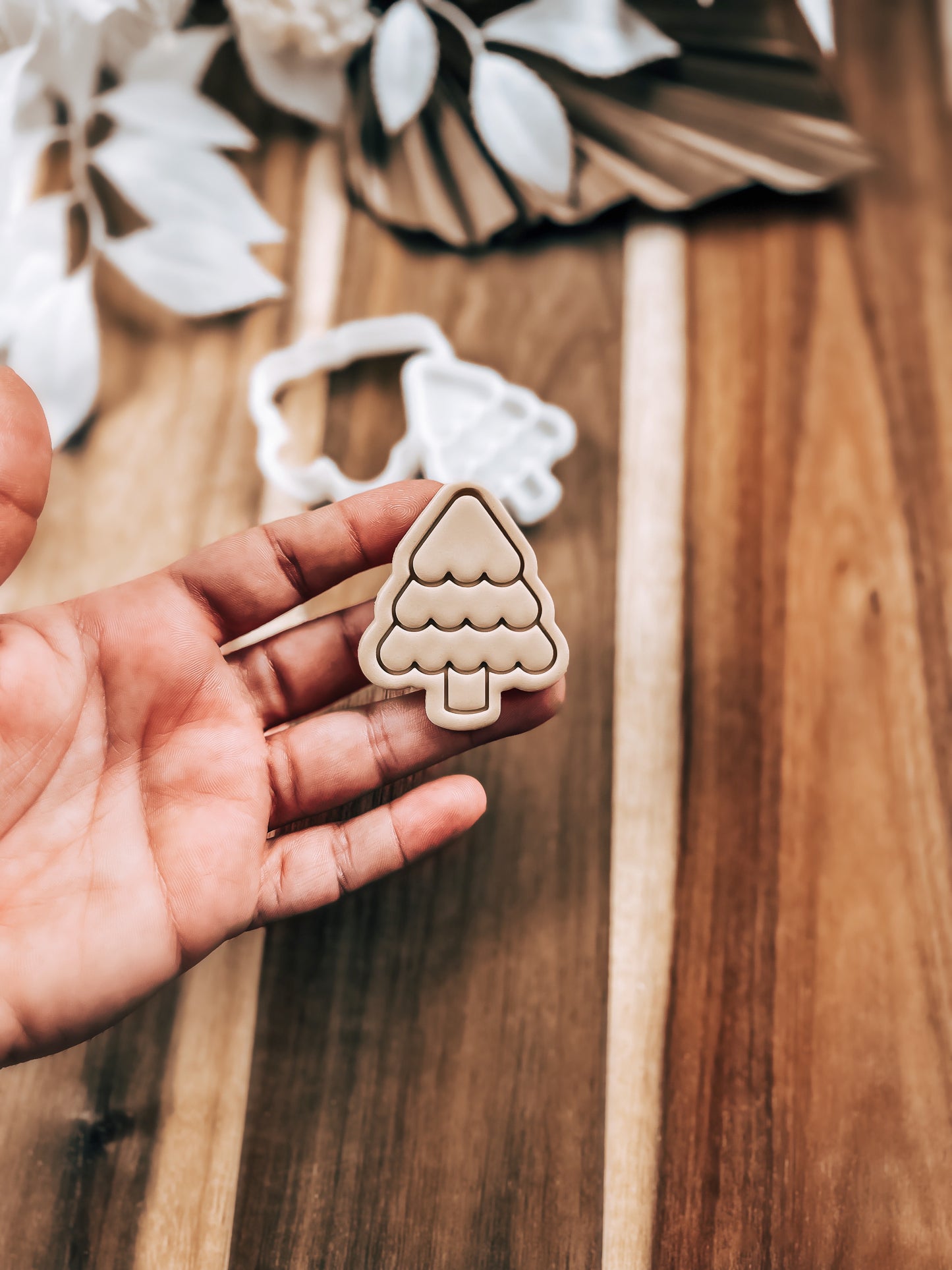 Mini Christmas Tree - Cookie Stamp & Cutter - Fondant & Sugar Cookies