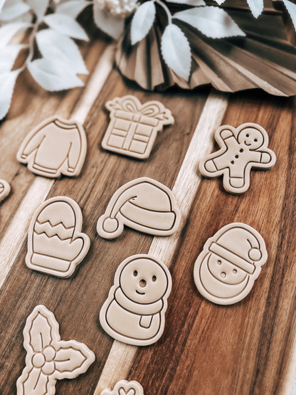 Mini Gingerbread Man - Cookie Stamp & Cutter - Fondant & Sugar Cookies