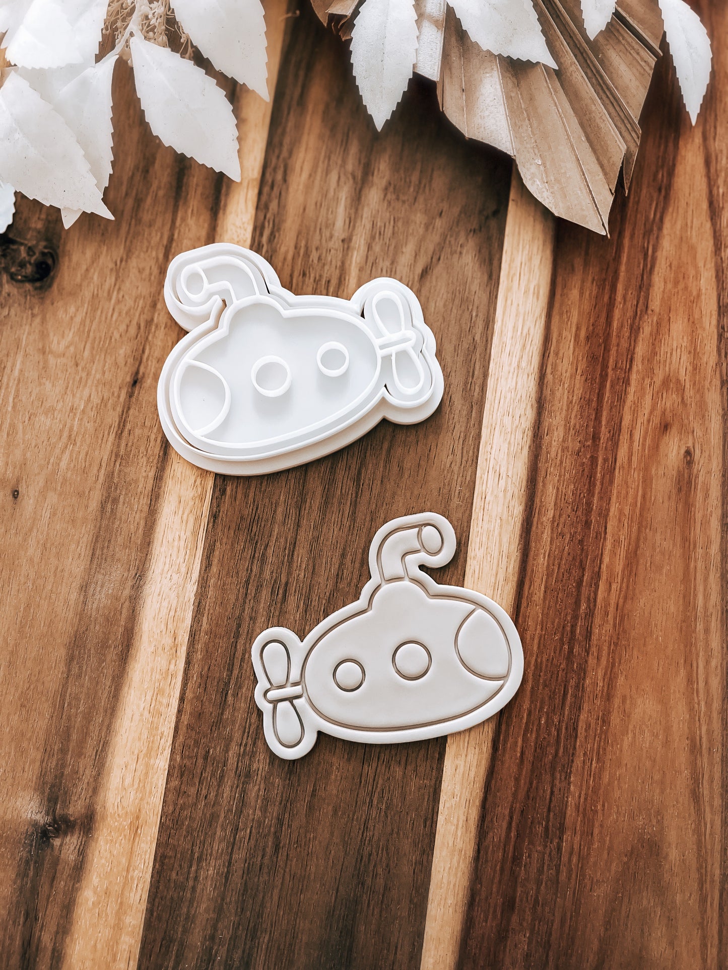 Cartoon Submarine - Cookie Stamp and Cutter - Ideal for Fondant & Sugar Cookies