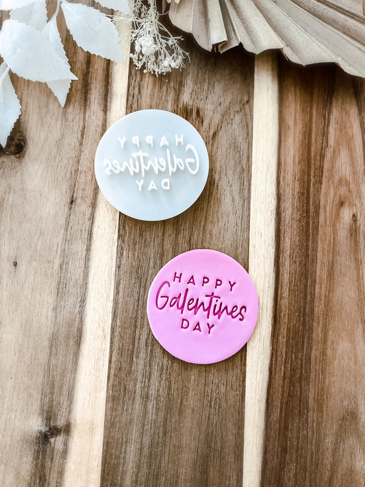 Happy Galentines Day Cookie Stamp - Premium Stamp from O'Khach Baking Supplies - Just $10.99! Shop now at O'Khach Baking Supplies