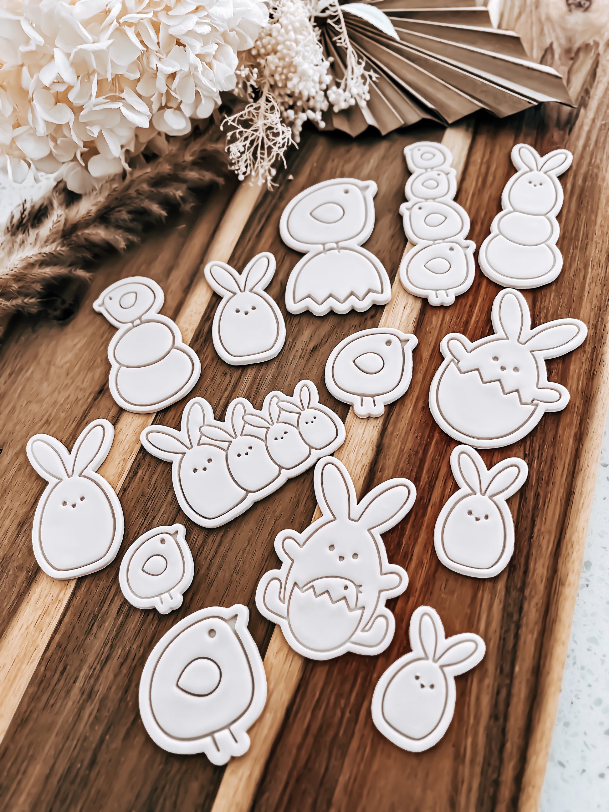 Four Little Egg Bunnies Cookie Stamp & Cutter - Premium Cutter and Stamp from O'Khach Baking Supplies - Just $17.99! Shop now at O'Khach Baking Supplies