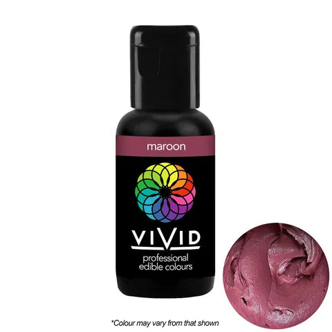 Maroon - Gel Colour 21g | Vivid Professional - Premium Vivid Professional from Cake Craft - Just $4.99! Shop now at O'Khach Baking Supplies