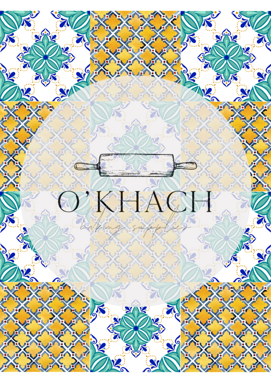 Positano & Lemon Details Pattern No.26 - Edible Image - Premium Edible Image from O'Khach Baking Supplies - Just $16.99! Shop now at O'Khach Baking Supplies