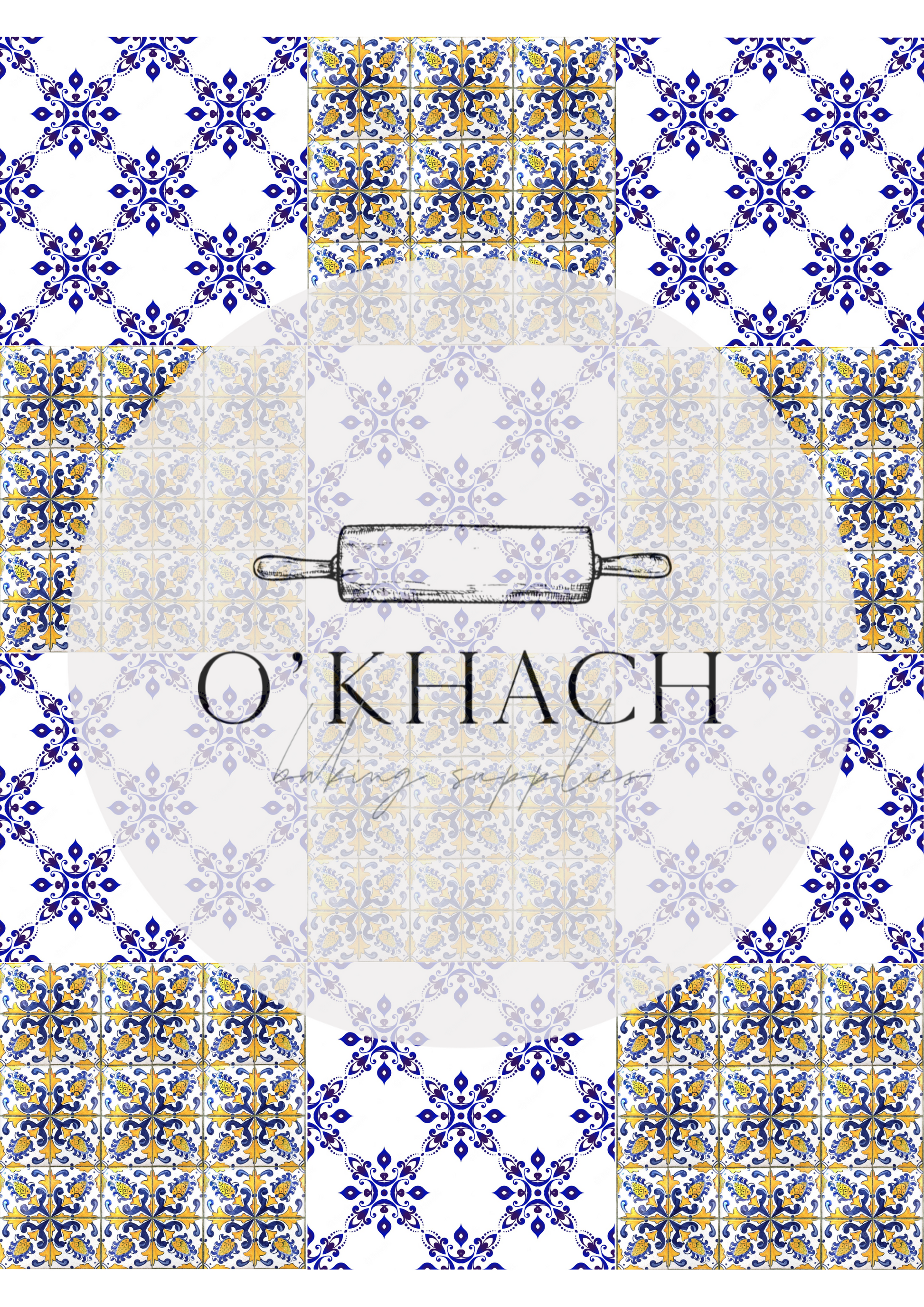 Positano & Lemon Details Pattern No.29 - Edible Image - Premium Edible Image from O'Khach Baking Supplies - Just $16.99! Shop now at O'Khach Baking Supplies