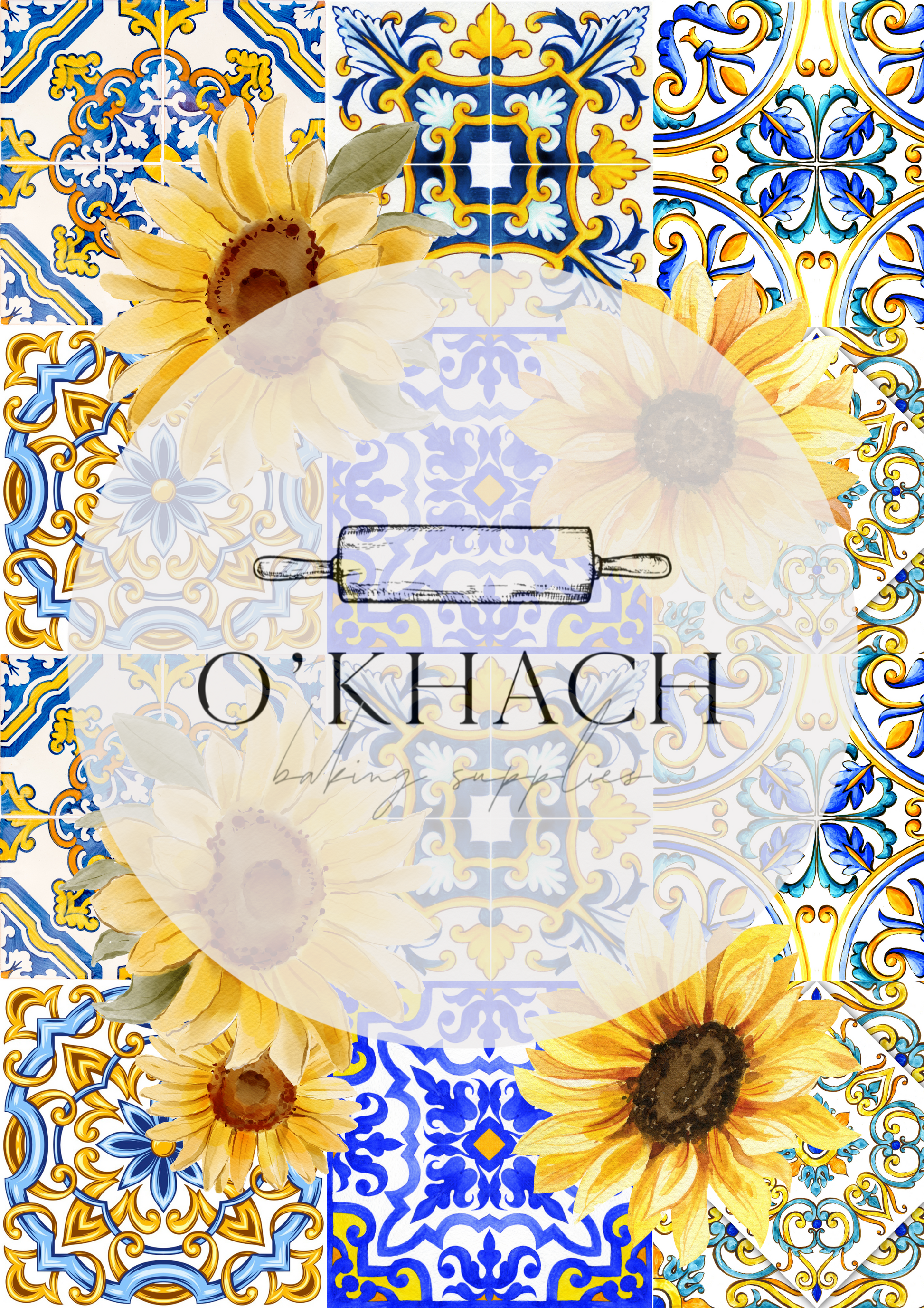 Positano & Lemon Details Pattern No.36 - Edible Image - Premium Edible Image from O'Khach Baking Supplies - Just $16.99! Shop now at O'Khach Baking Supplies