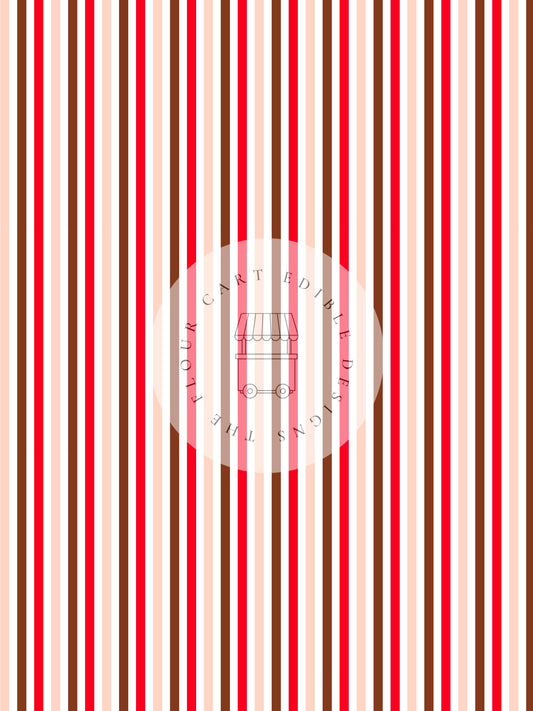 Strawberry and Chocolate Stripes - The Flour Cart Edible Image - Premium  from The Flour Cart - Just $16.99! Shop now at O'Khach Baking Supplies