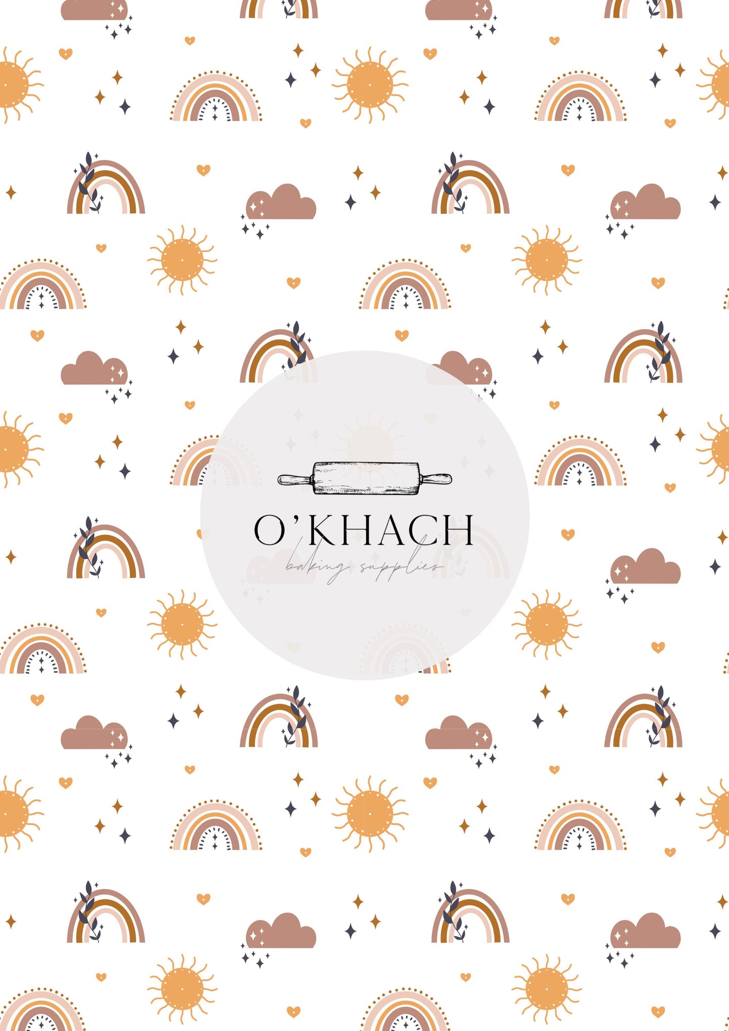 Bohemian Life Pattern No.31 - Edible Image - Premium Edible Image from O'Khach Baking Supplies - Just $16.99! Shop now at O'Khach Baking Supplies