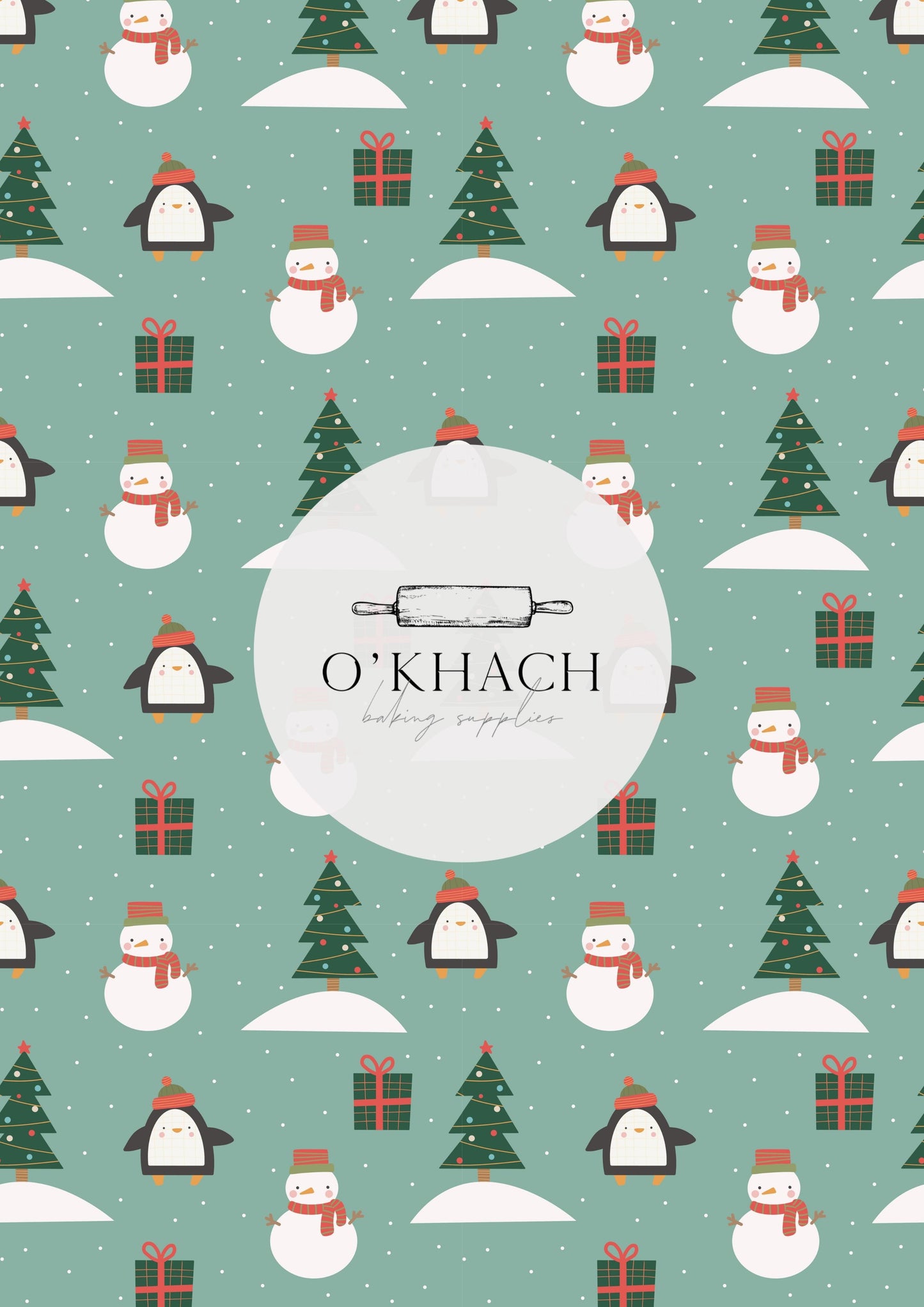 Christmas Details Pattern No.10 - Edible Image - Premium Edible Image from O'Khach Baking Supplies - Just $16.99! Shop now at O'Khach Baking Supplies