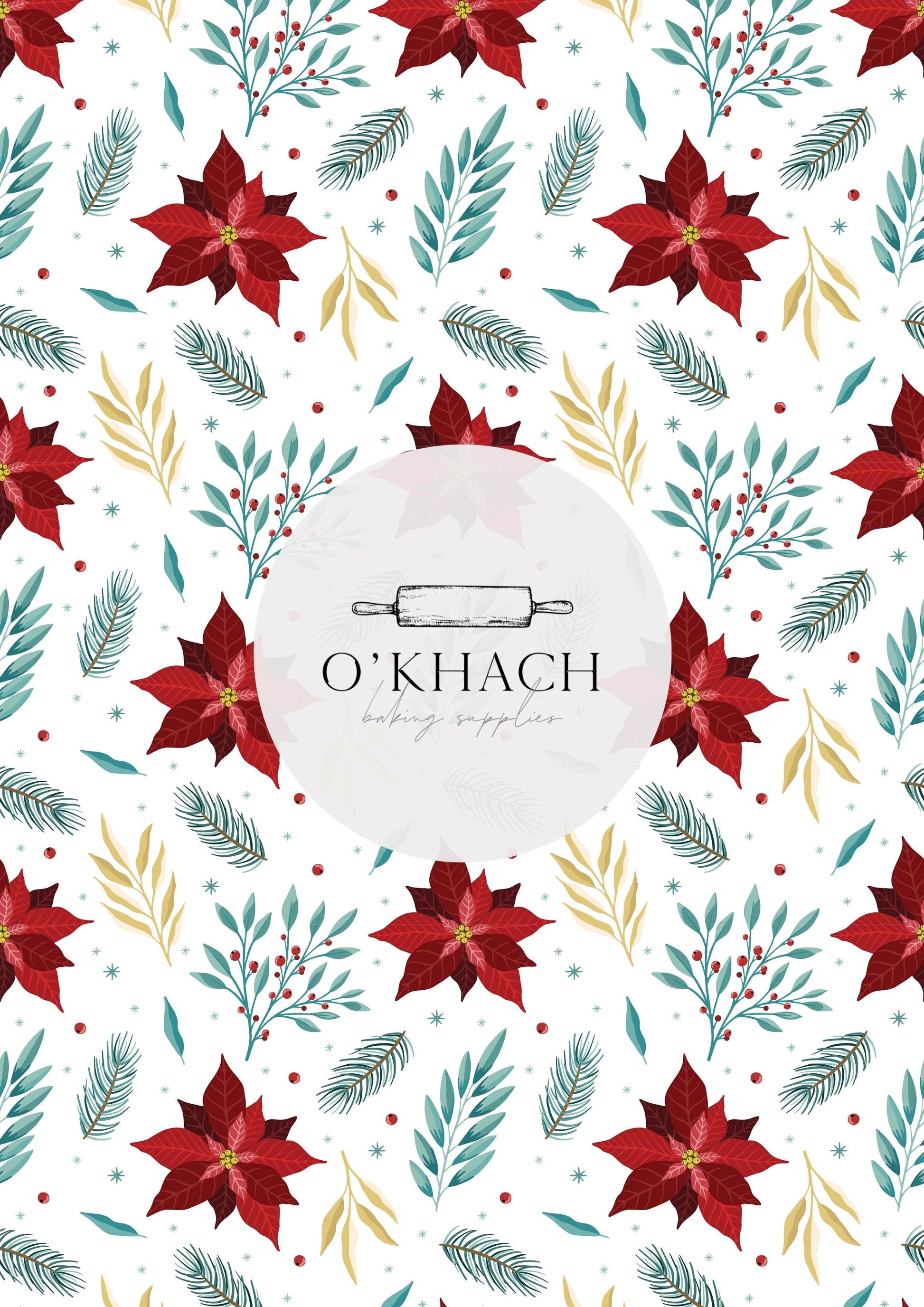 Christmas Details Pattern No.105 - Edible Image - Premium Edible Image from O'Khach Baking Supplies - Just $16.99! Shop now at O'Khach Baking Supplies