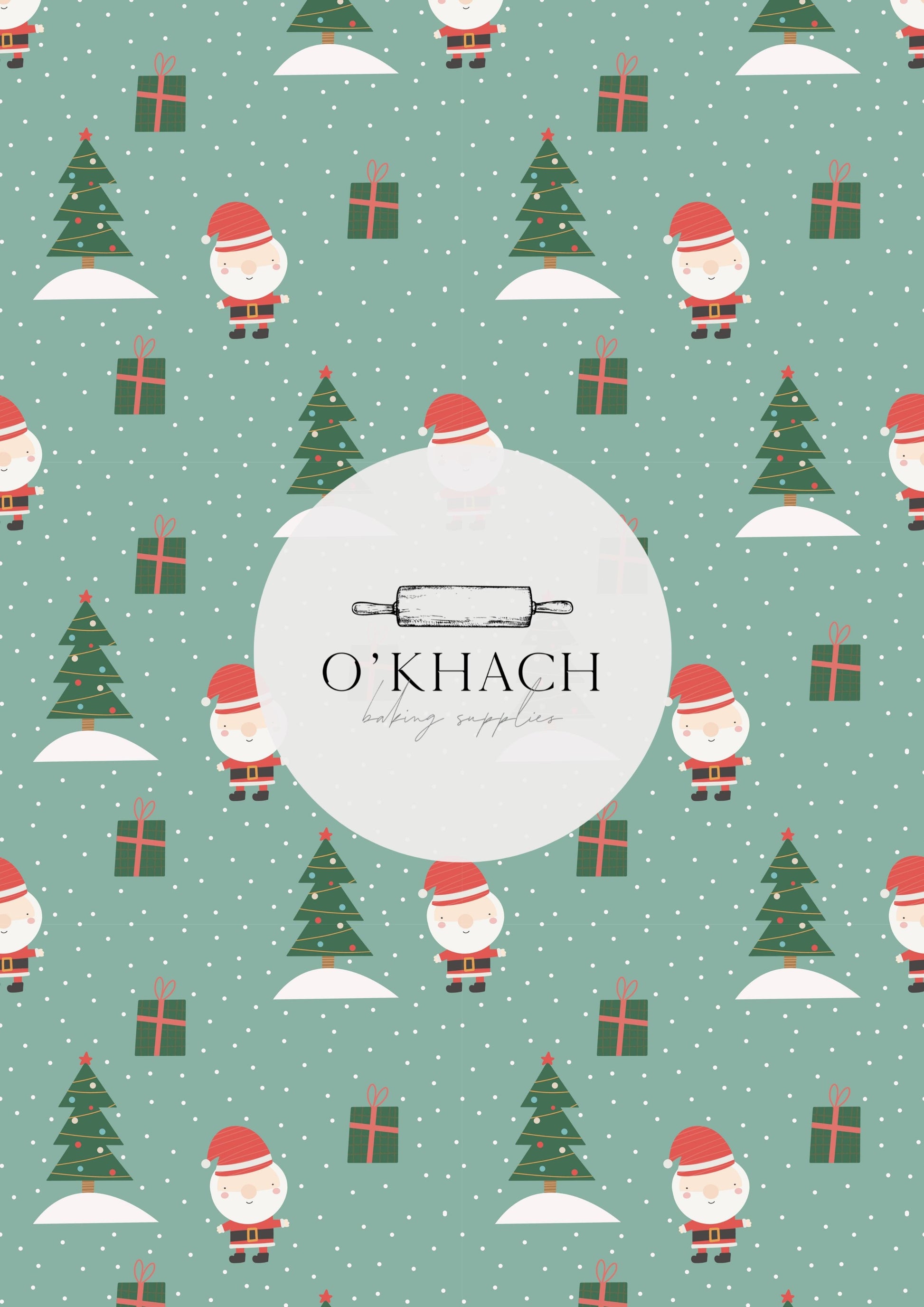 Christmas Details Pattern No.12 - Edible Image - Premium Edible Image from O'Khach Baking Supplies - Just $16.99! Shop now at O'Khach Baking Supplies