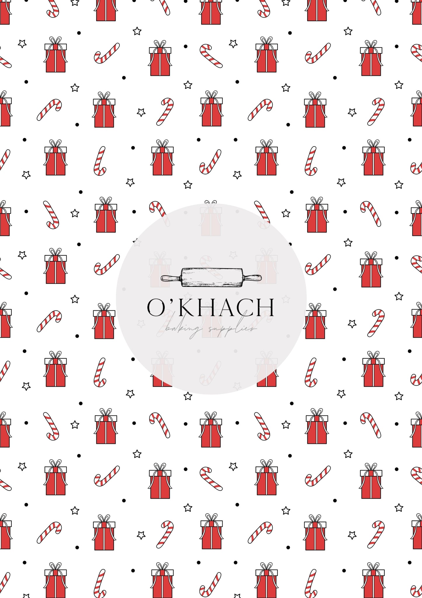 Christmas Details Pattern No.46 - Edible Image - Premium Edible Image from O'Khach Baking Supplies - Just $16.99! Shop now at O'Khach Baking Supplies