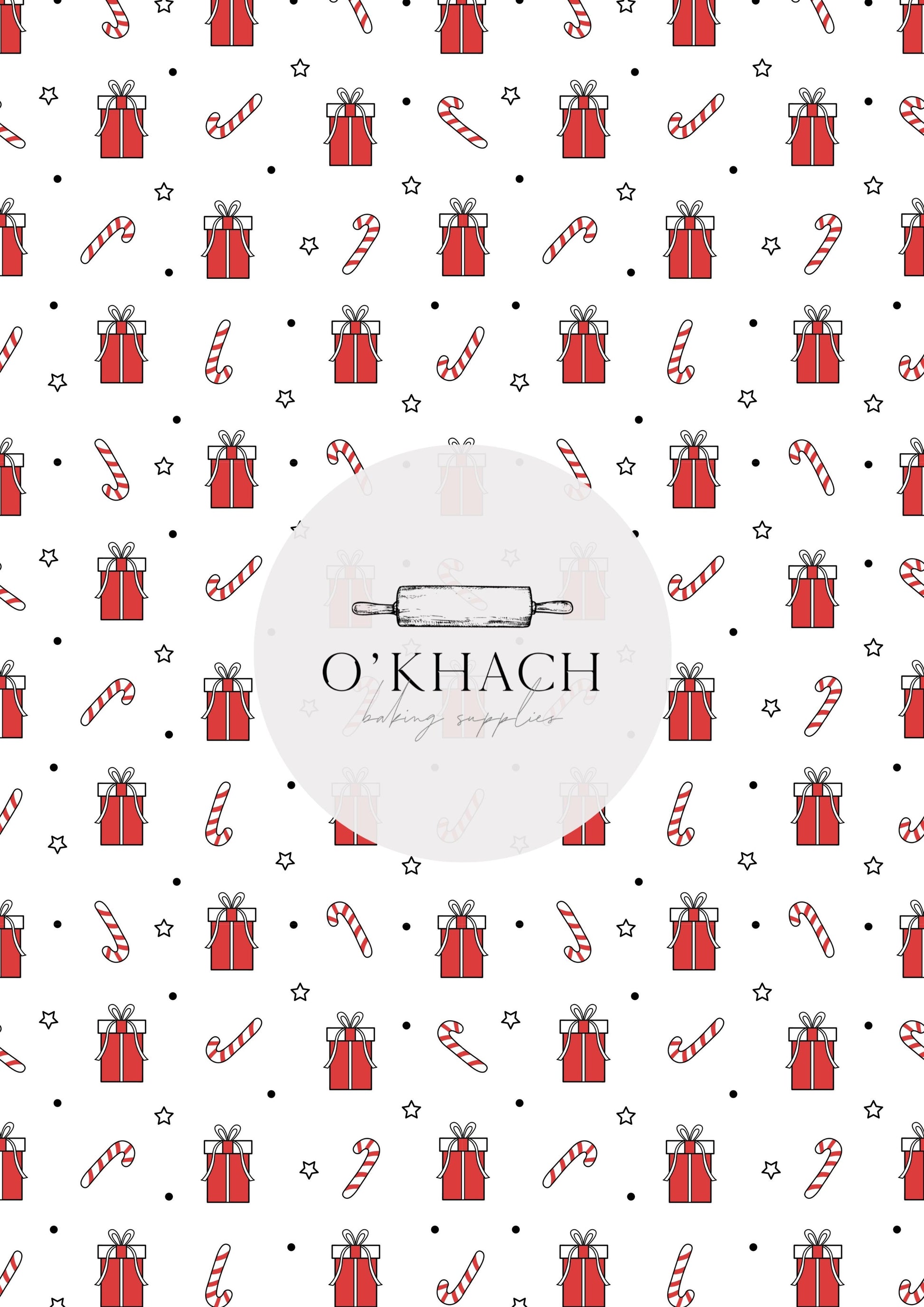 Christmas Details Pattern No.46 - Edible Image - Premium Edible Image from O'Khach Baking Supplies - Just $16.99! Shop now at O'Khach Baking Supplies