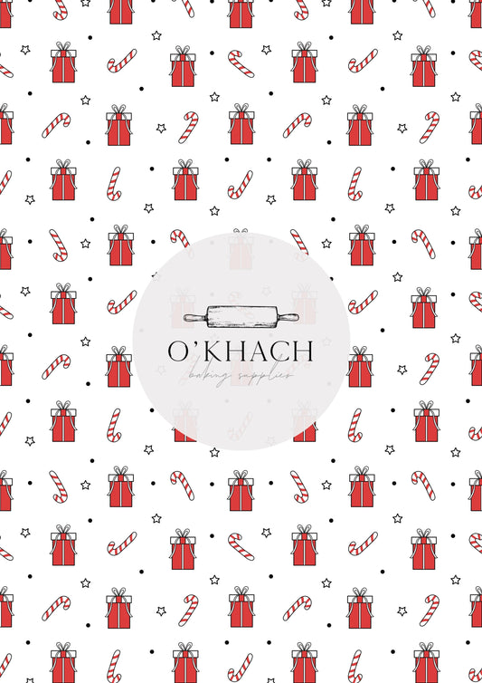 Christmas Details Pattern No.46 - Edible Image - Premium Edible Image from O'Khach Baking Supplies - Just $16.99! Shop now at O'Khach Baking Supplies