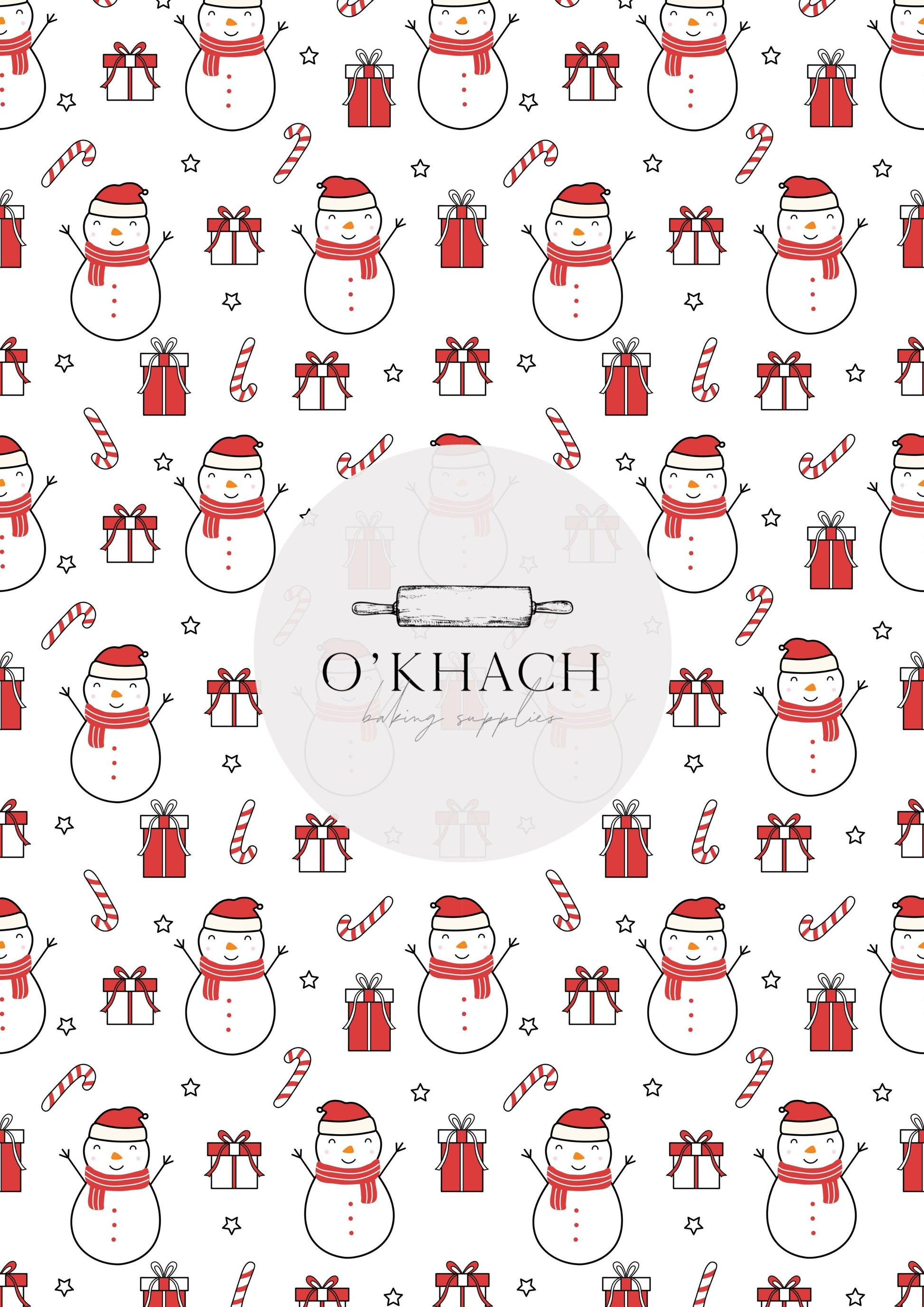 Christmas Details Pattern No.47 - Edible Image - Premium Edible Image from O'Khach Baking Supplies - Just $16.99! Shop now at O'Khach Baking Supplies