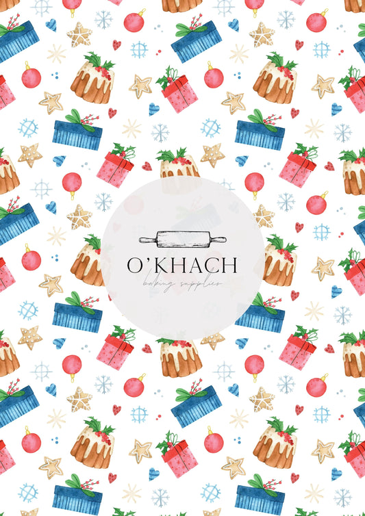 Christmas Details Pattern No.63 - Edible Image - Premium Edible Image from O'Khach Baking Supplies - Just $16.99! Shop now at O'Khach Baking Supplies