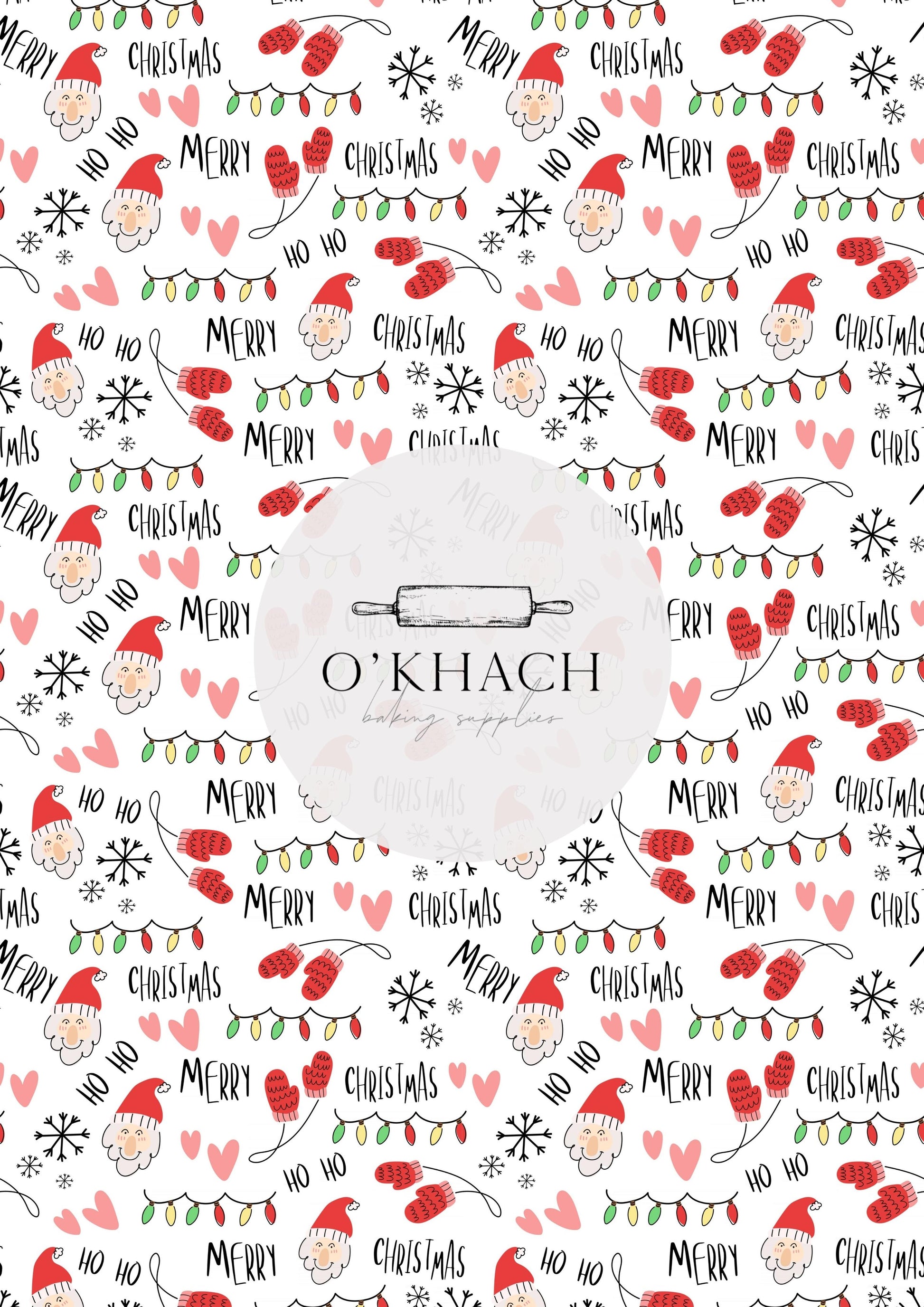 Christmas Details Pattern No.88 - Edible Image - Premium Edible Image from O'Khach Baking Supplies - Just $16.99! Shop now at O'Khach Baking Supplies