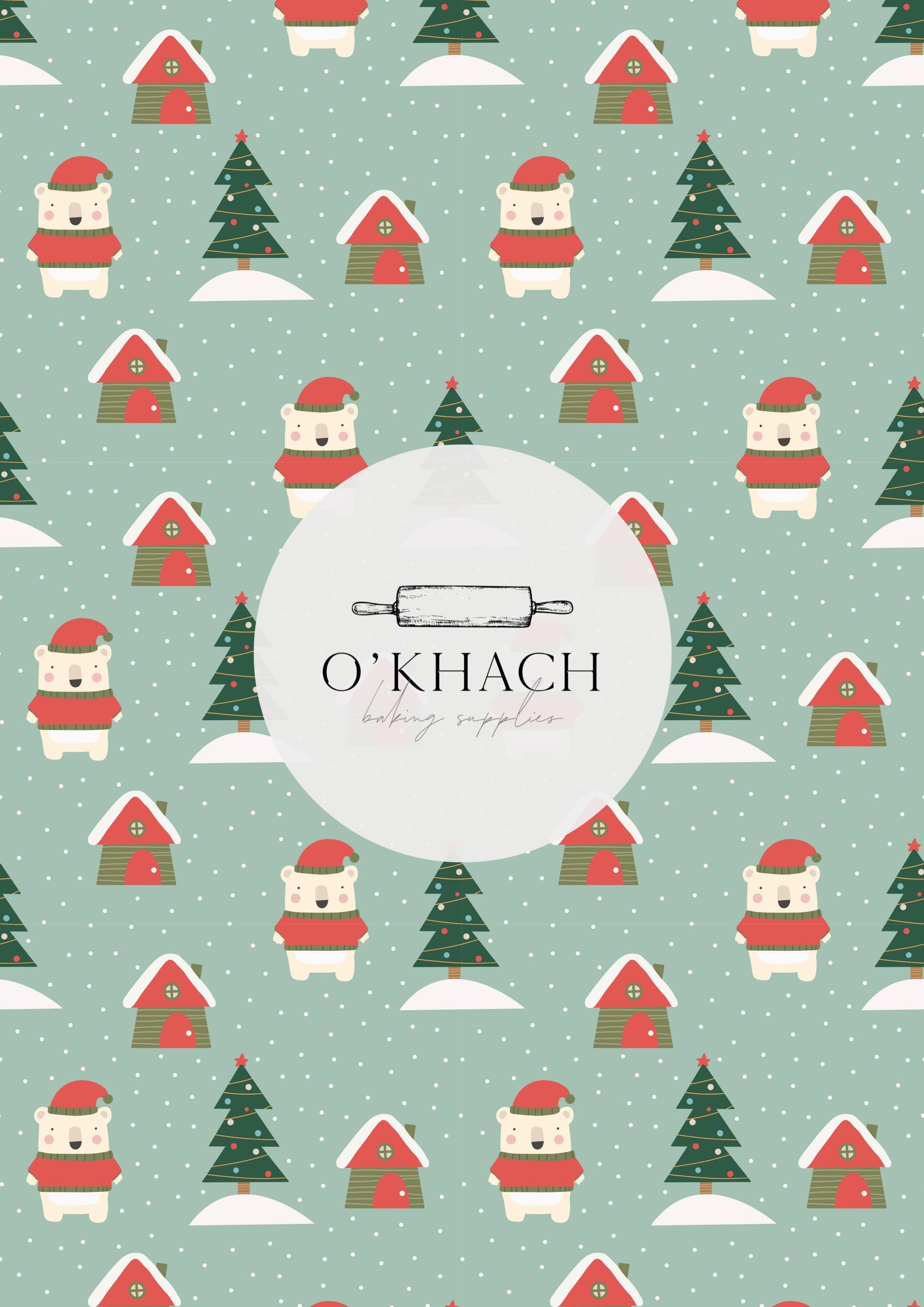 Christmas Details Pattern No.9 - Edible Image - Premium Edible Image from O'Khach Baking Supplies - Just $16.99! Shop now at O'Khach Baking Supplies