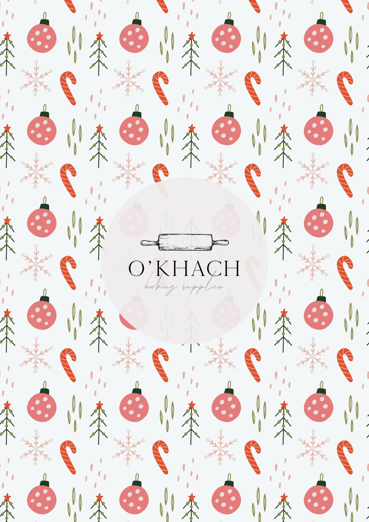 Christmas Details Pattern No.91 - Edible Image - Premium Edible Image from O'Khach Baking Supplies - Just $16.99! Shop now at O'Khach Baking Supplies