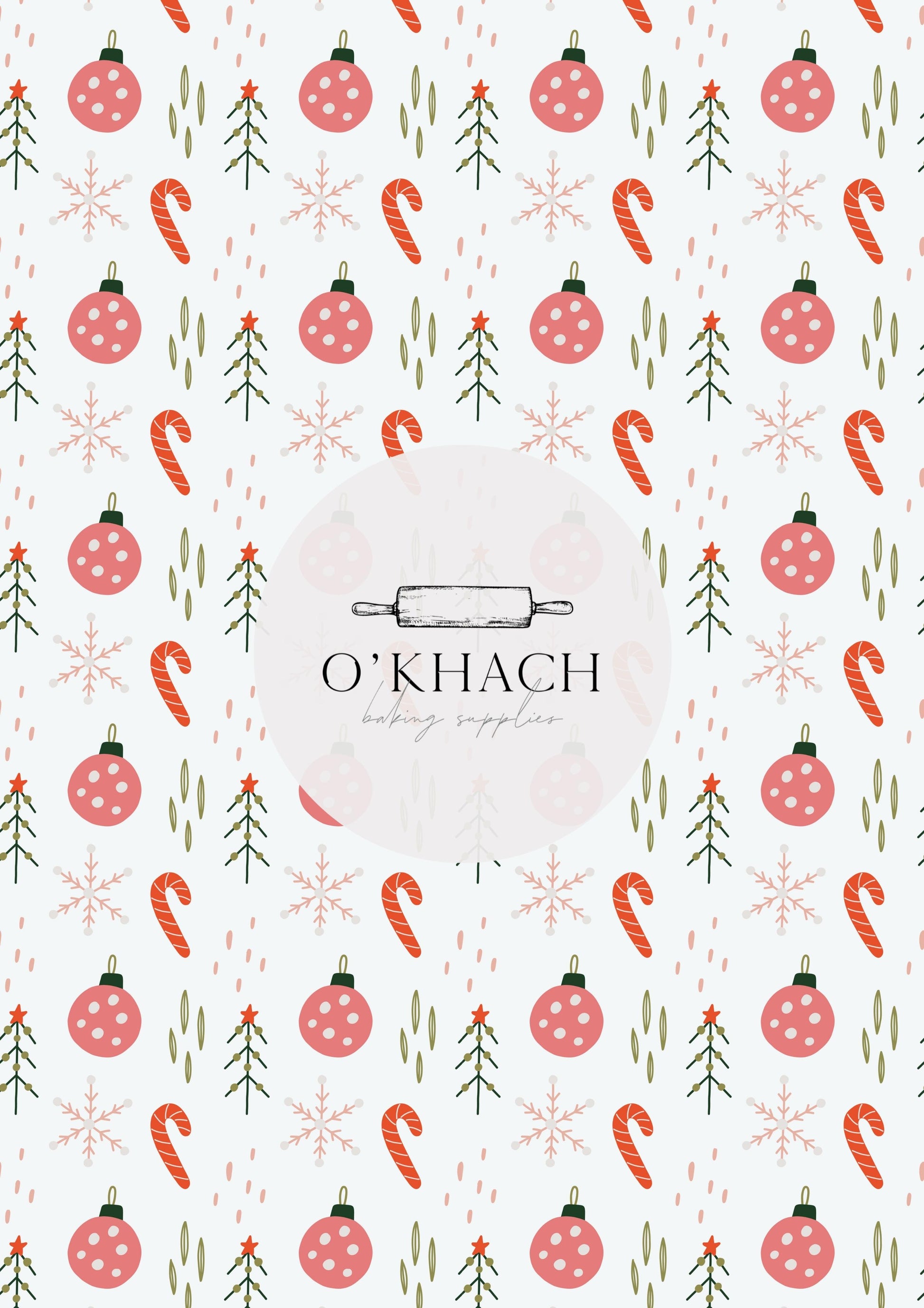 Christmas Details Pattern No.91 - Edible Image - Premium Edible Image from O'Khach Baking Supplies - Just $16.99! Shop now at O'Khach Baking Supplies