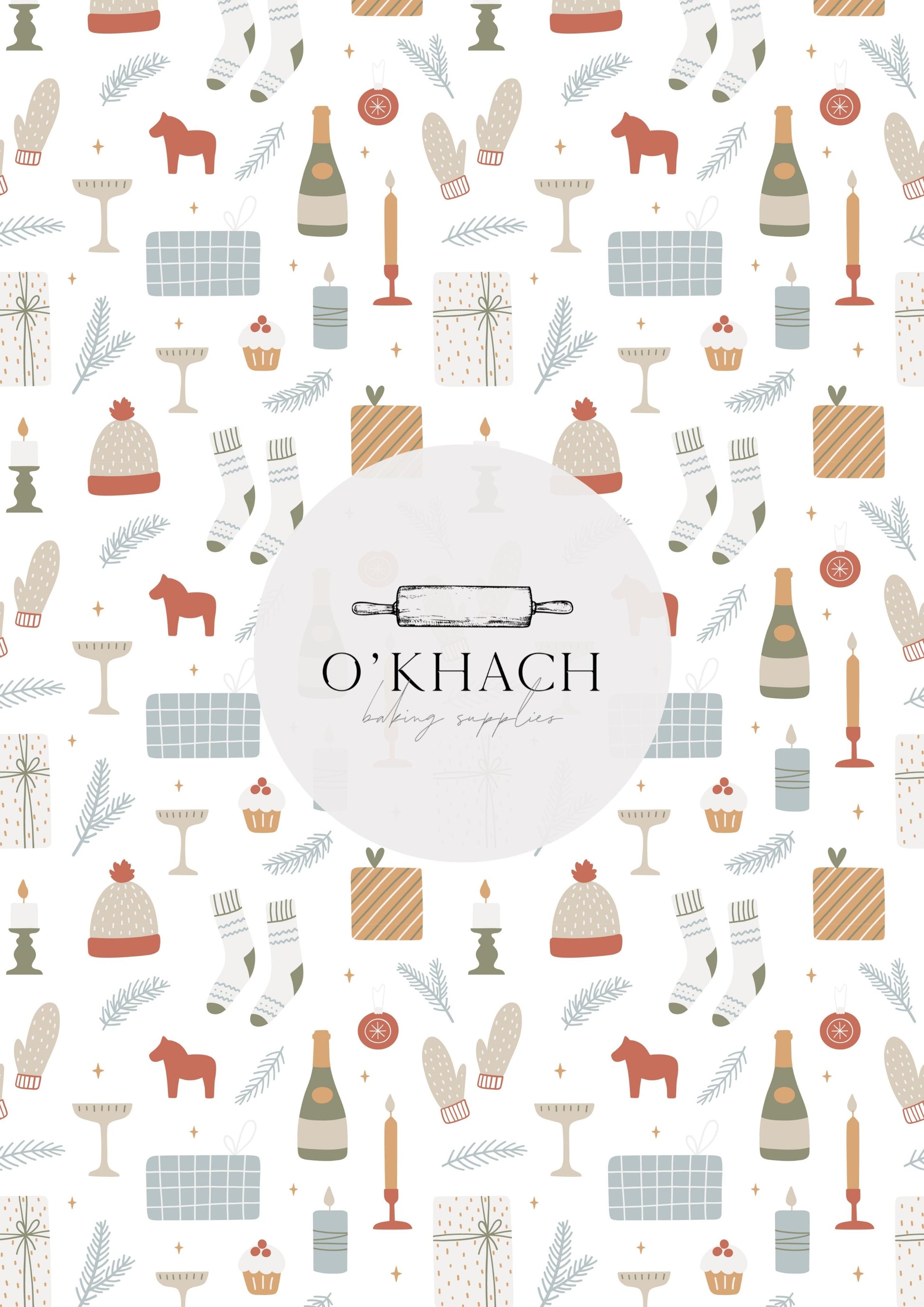 Christmas Details Pattern No.93 - Edible Image - Premium Edible Image from O'Khach Baking Supplies - Just $16.99! Shop now at O'Khach Baking Supplies