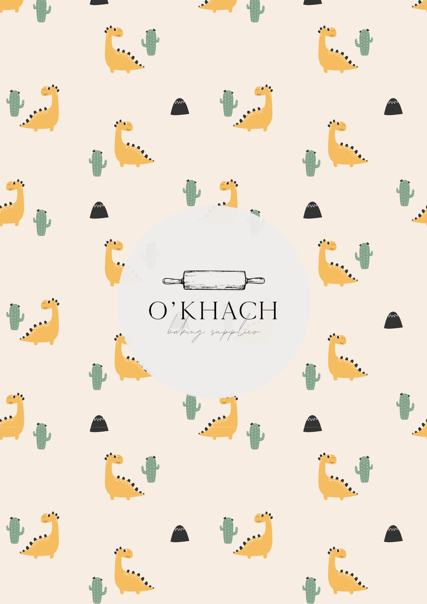 Dino Land Pattern No.13 - Edible Image - Premium Edible Image from O'Khach Baking Supplies - Just $16.99! Shop now at O'Khach Baking Supplies