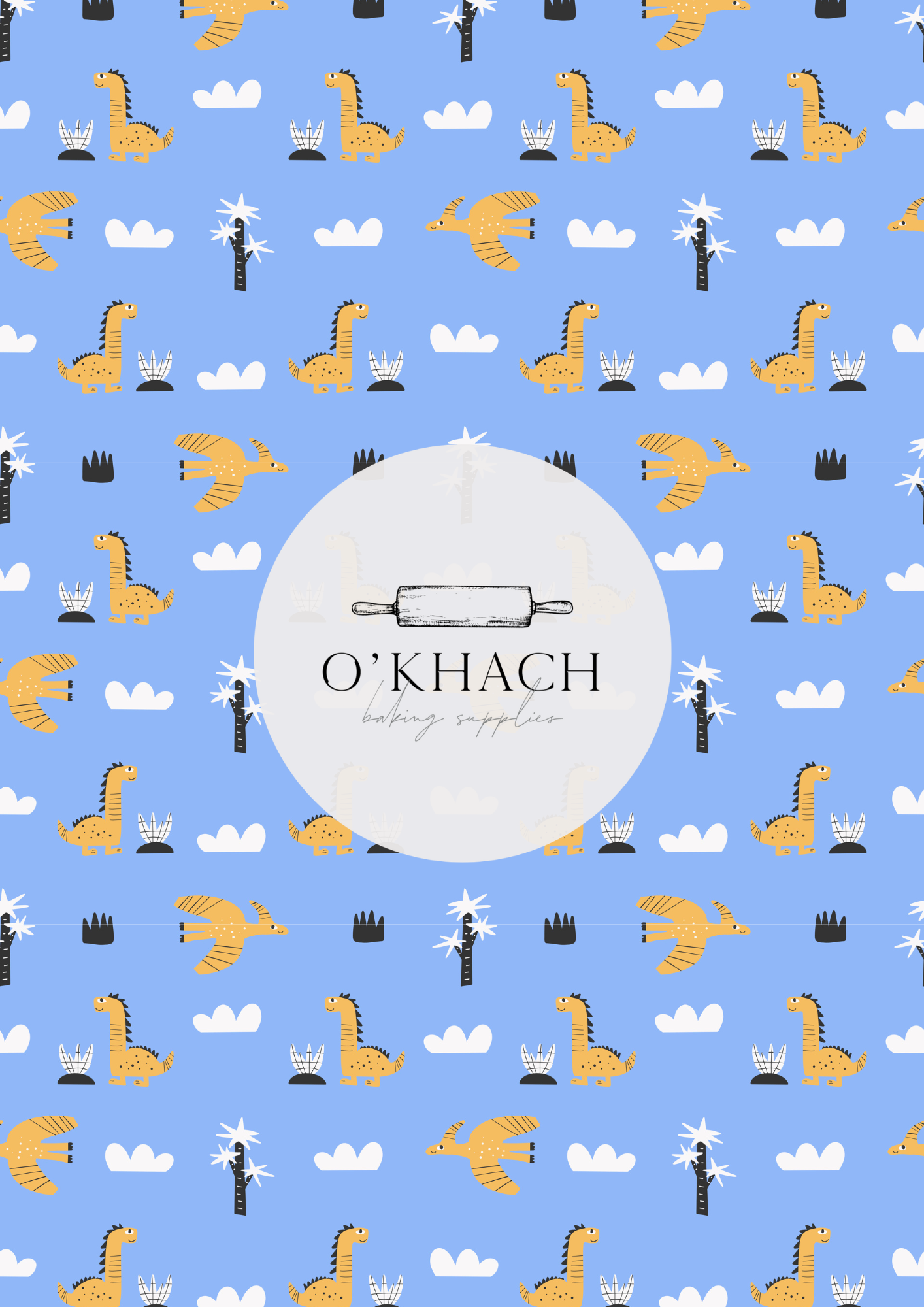 Dino Land Pattern No.48 - Edible Image - Premium Edible Image from O'Khach Baking Supplies - Just $16.99! Shop now at O'Khach Baking Supplies