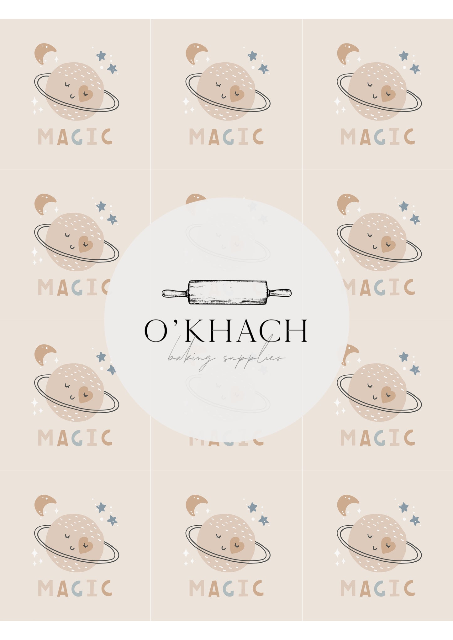 Dream Big Pattern No.19 - Edible Image - Premium Edible Image from O'Khach Baking Supplies - Just $16.99! Shop now at O'Khach Baking Supplies