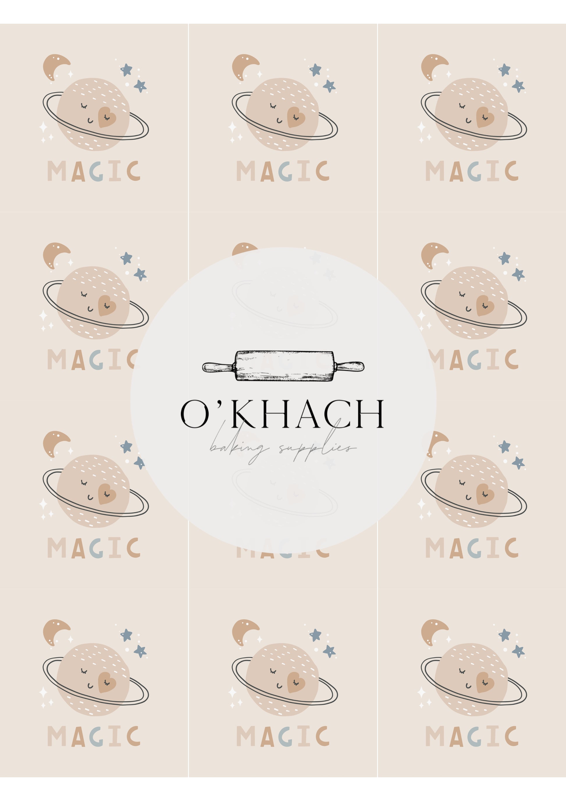 Dream Big Pattern No.19 - Edible Image - Premium Edible Image from O'Khach Baking Supplies - Just $16.99! Shop now at O'Khach Baking Supplies