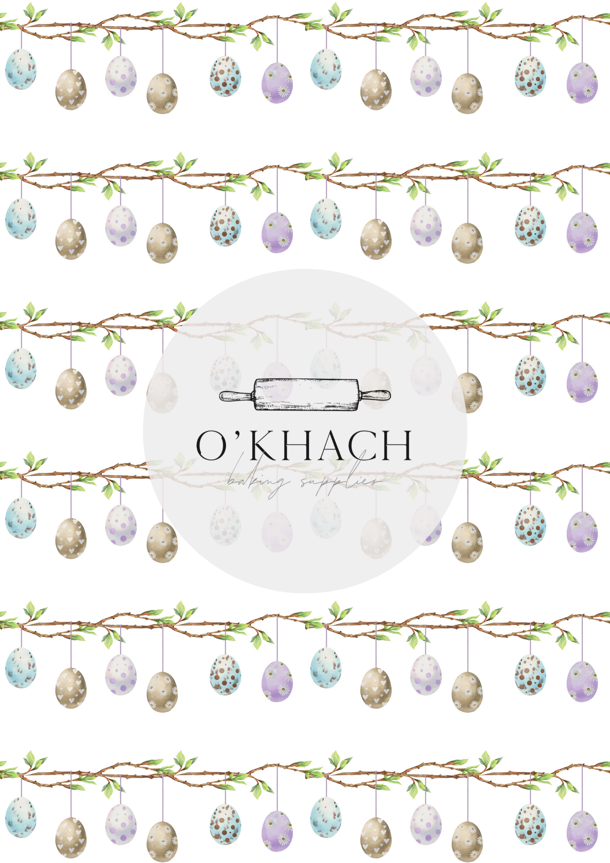 Easter Pattern No.16 - Edible Image - Premium Edible Image from O'Khach Baking Supplies - Just $16.99! Shop now at O'Khach Baking Supplies