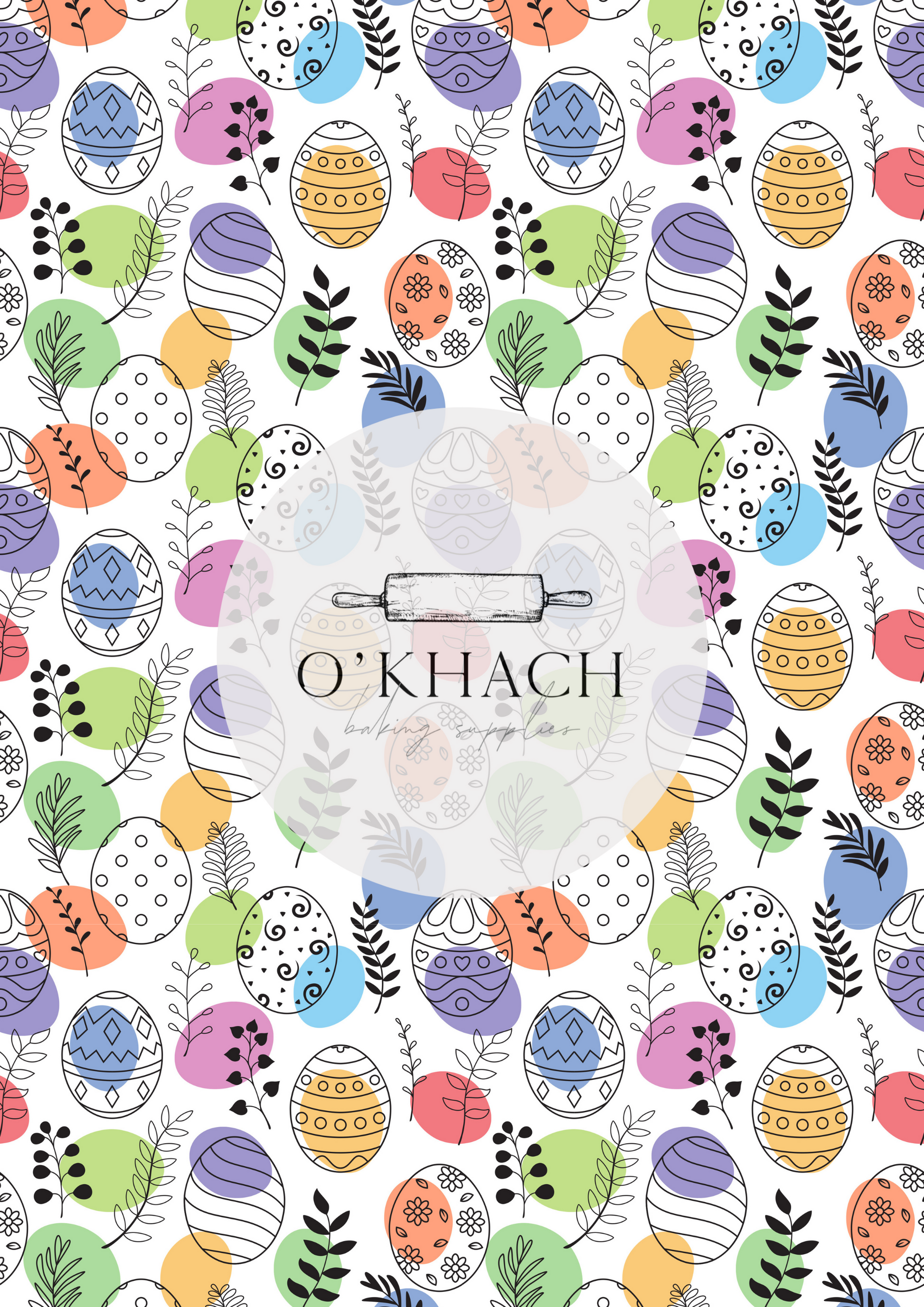 Easter Pattern No.46 - Edible Image - Premium Edible Image from O'Khach Baking Supplies - Just $16.99! Shop now at O'Khach Baking Supplies