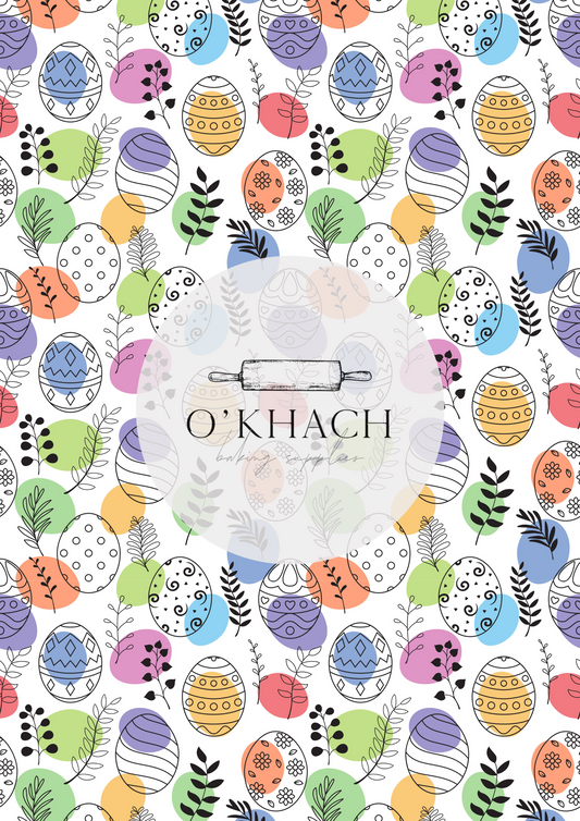 Easter Pattern No.46 - Edible Image - Premium Edible Image from O'Khach Baking Supplies - Just $16.99! Shop now at O'Khach Baking Supplies