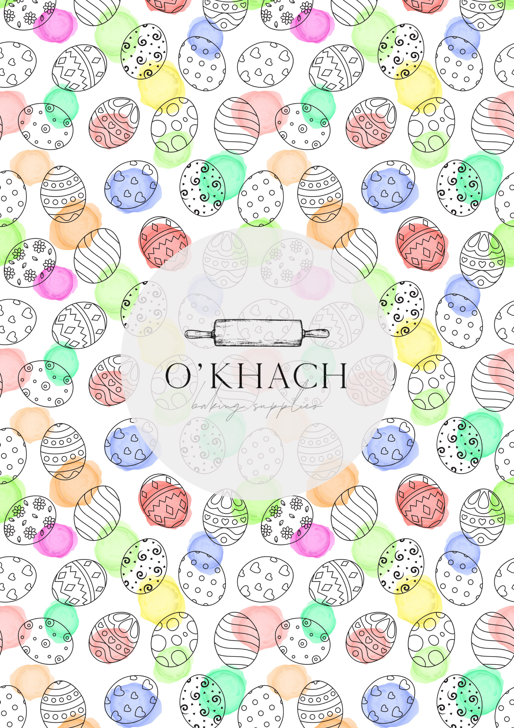 Easter Pattern No.48 - Edible Image - Premium Edible Image from O'Khach Baking Supplies - Just $16.99! Shop now at O'Khach Baking Supplies