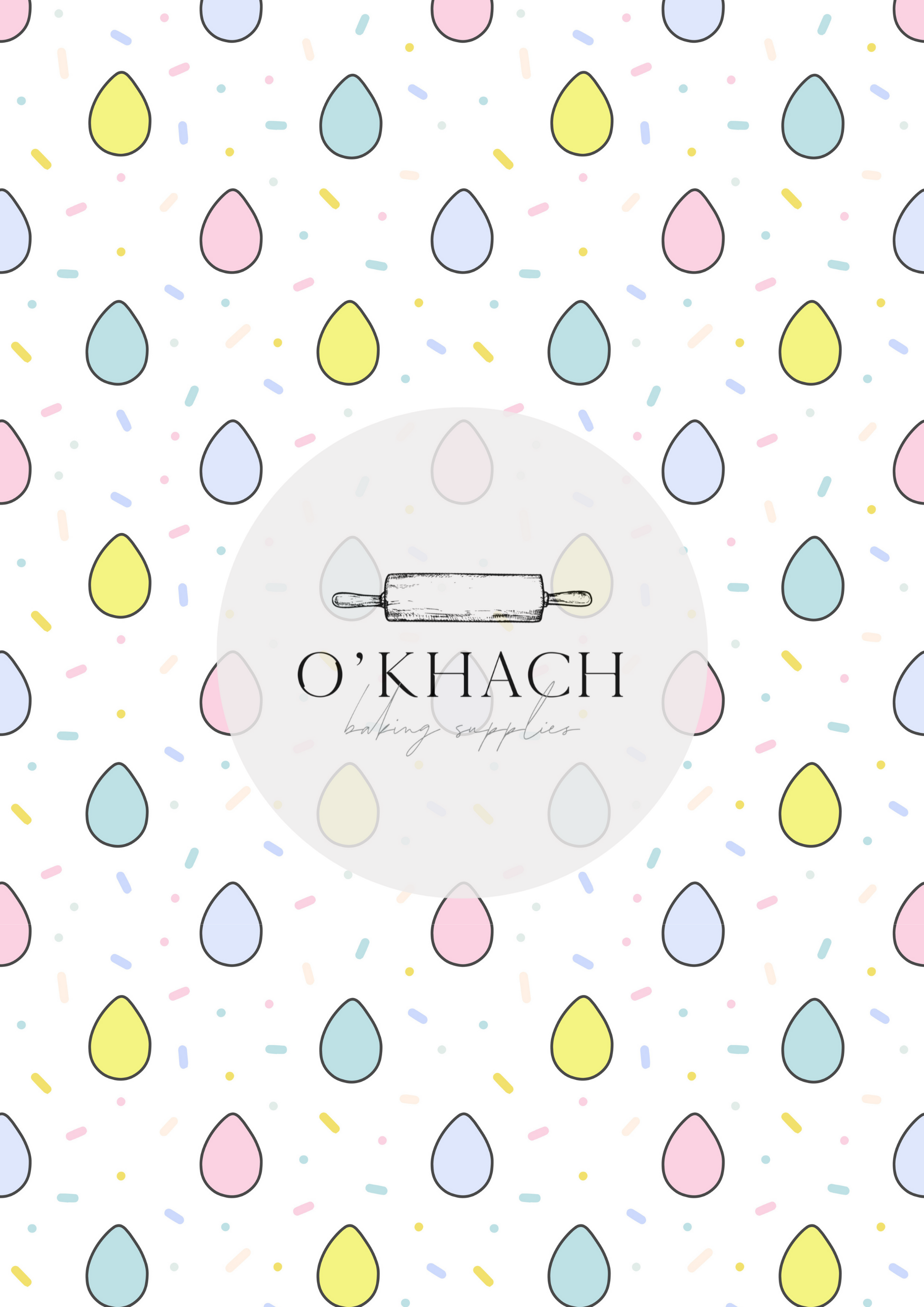 Easter Pattern No.77 - Edible Image - Premium Edible Image from O'Khach Baking Supplies - Just $16.99! Shop now at O'Khach Baking Supplies