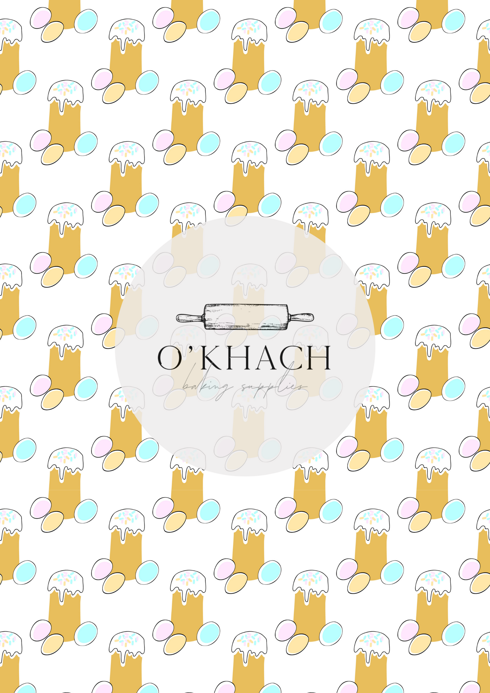 Easter Pattern No.80 - Edible Image - Premium Edible Image from O'Khach Baking Supplies - Just $16.99! Shop now at O'Khach Baking Supplies