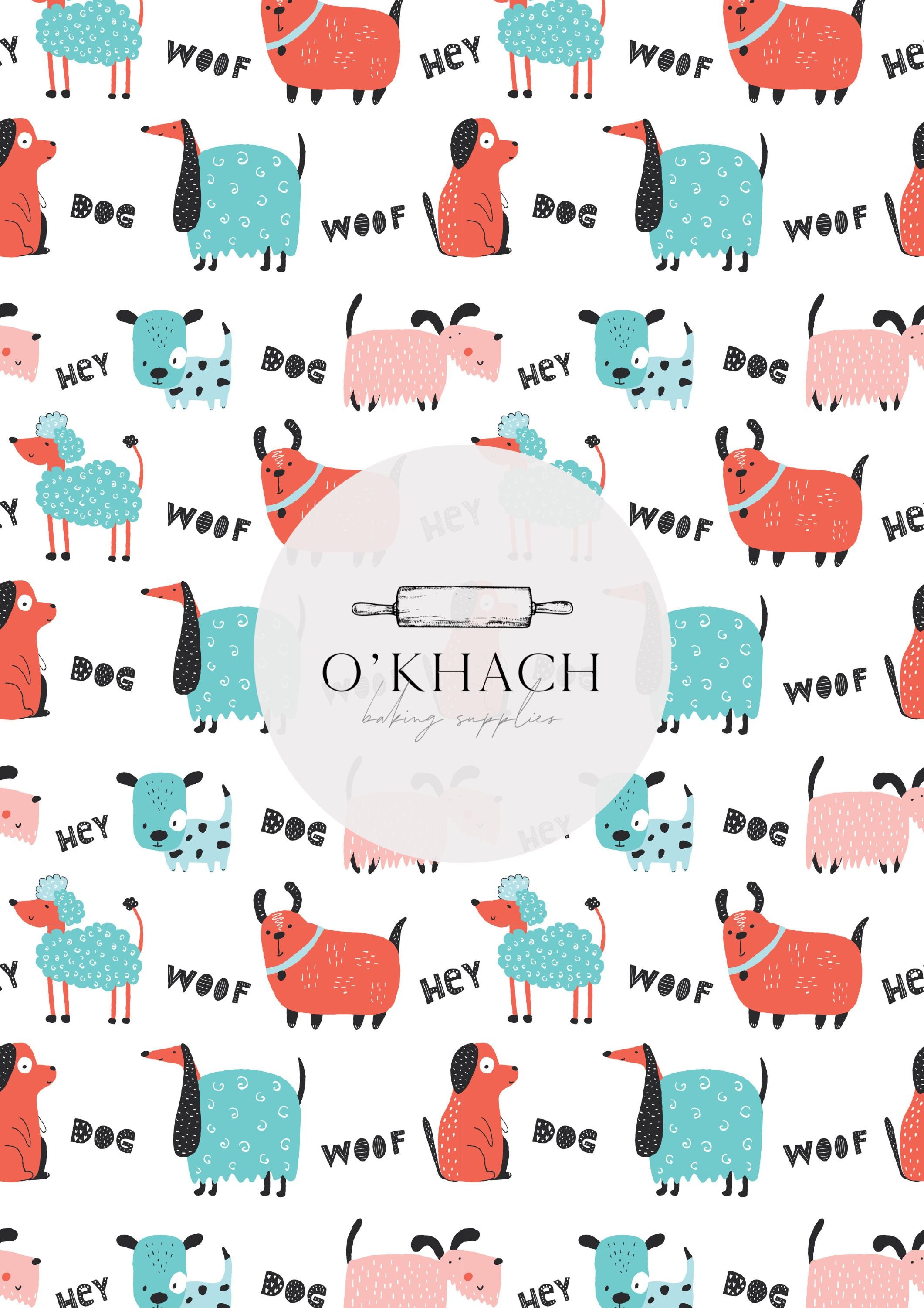 Hey Patterns Hey Doggie Patterns - Edible Image – O'Khach Baking Supplies