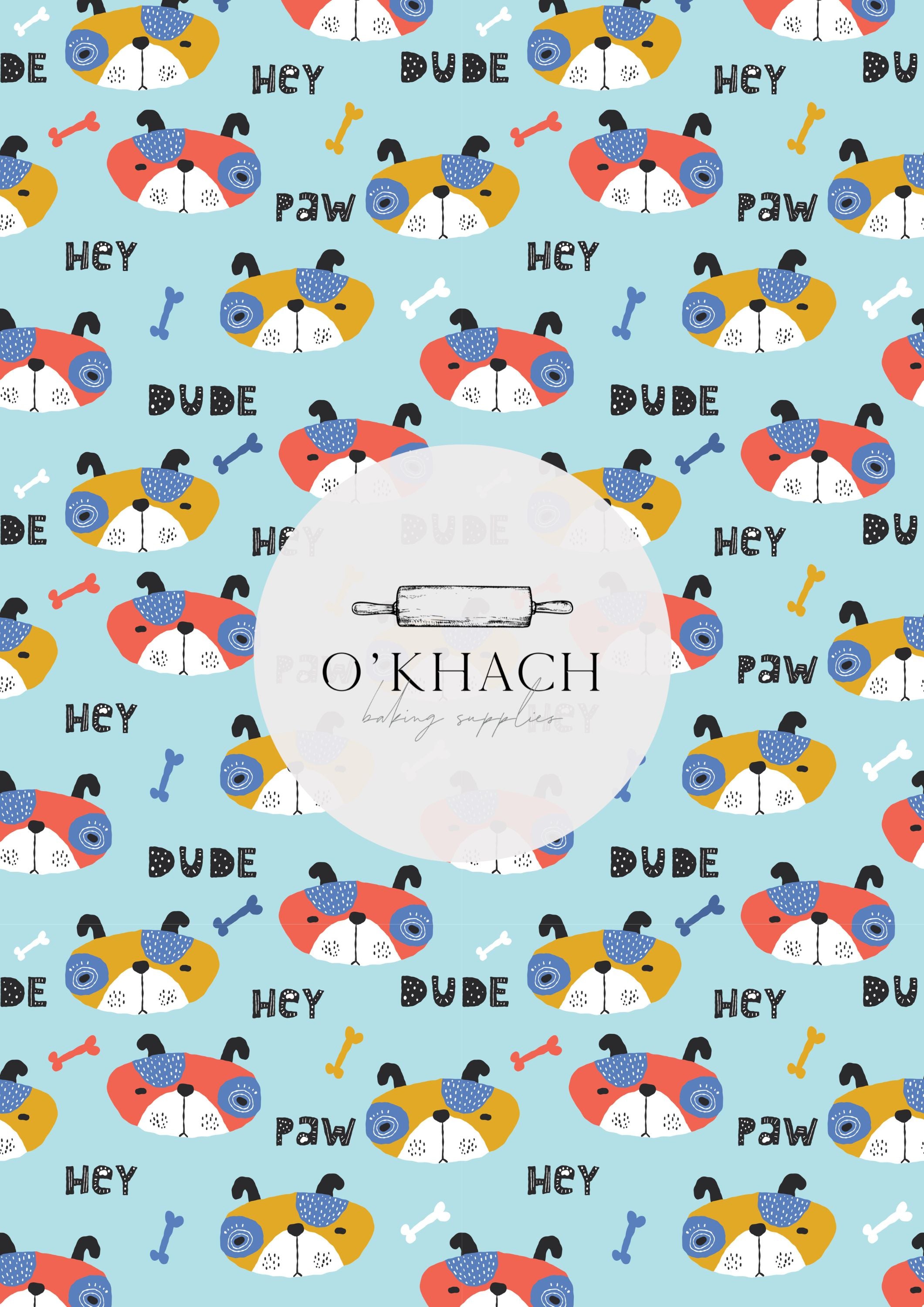 Hey Patterns Hey Doggie Patterns - Edible Image – O'Khach Baking Supplies