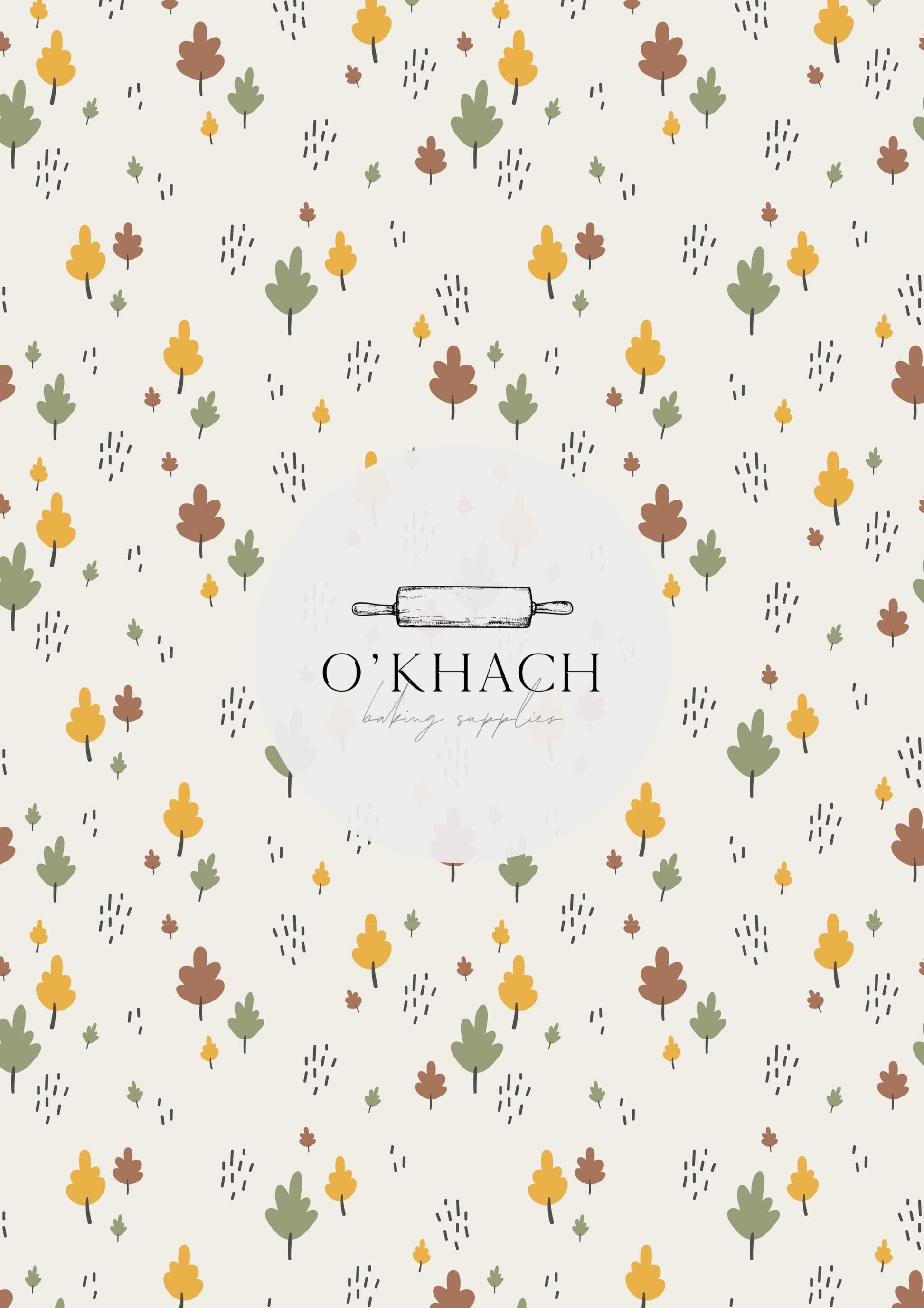 In The Woods Pattern No.15 - Edible Image - Premium Edible Image from O'Khach Baking Supplies - Just $16.99! Shop now at O'Khach Baking Supplies