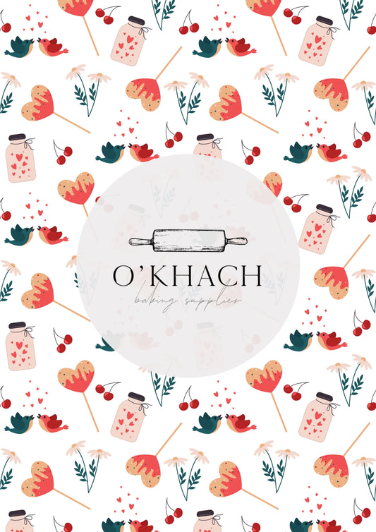 Love Details Pattern No.130 - Edible Image - Premium Edible Image from O'Khach Baking Supplies - Just $16.99! Shop now at O'Khach Baking Supplies