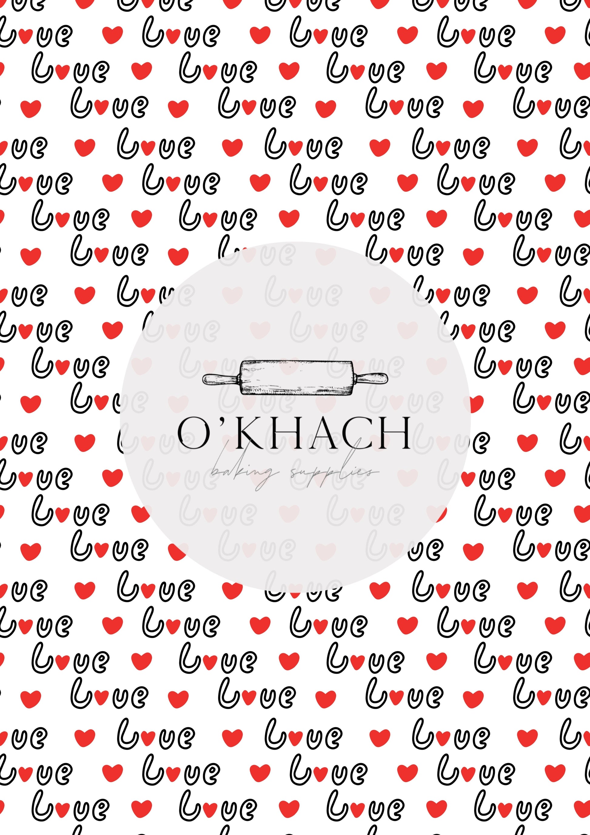 Love Details Pattern No.189 - Edible Image - Premium Edible Image from O'Khach Baking Supplies - Just $16.99! Shop now at O'Khach Baking Supplies