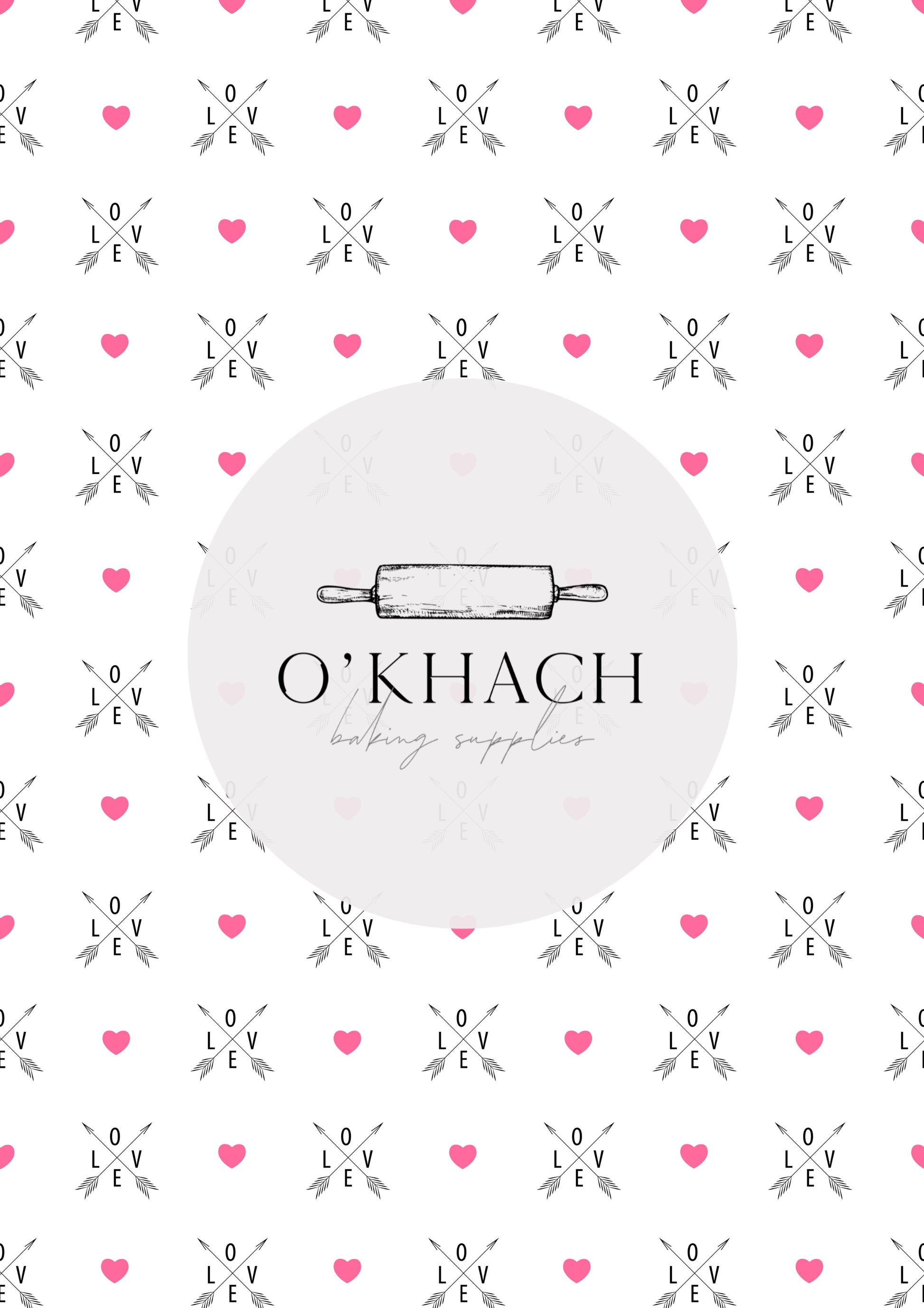 Love Details Pattern No.195 - Edible Image - Premium Edible Image from O'Khach Baking Supplies - Just $16.99! Shop now at O'Khach Baking Supplies